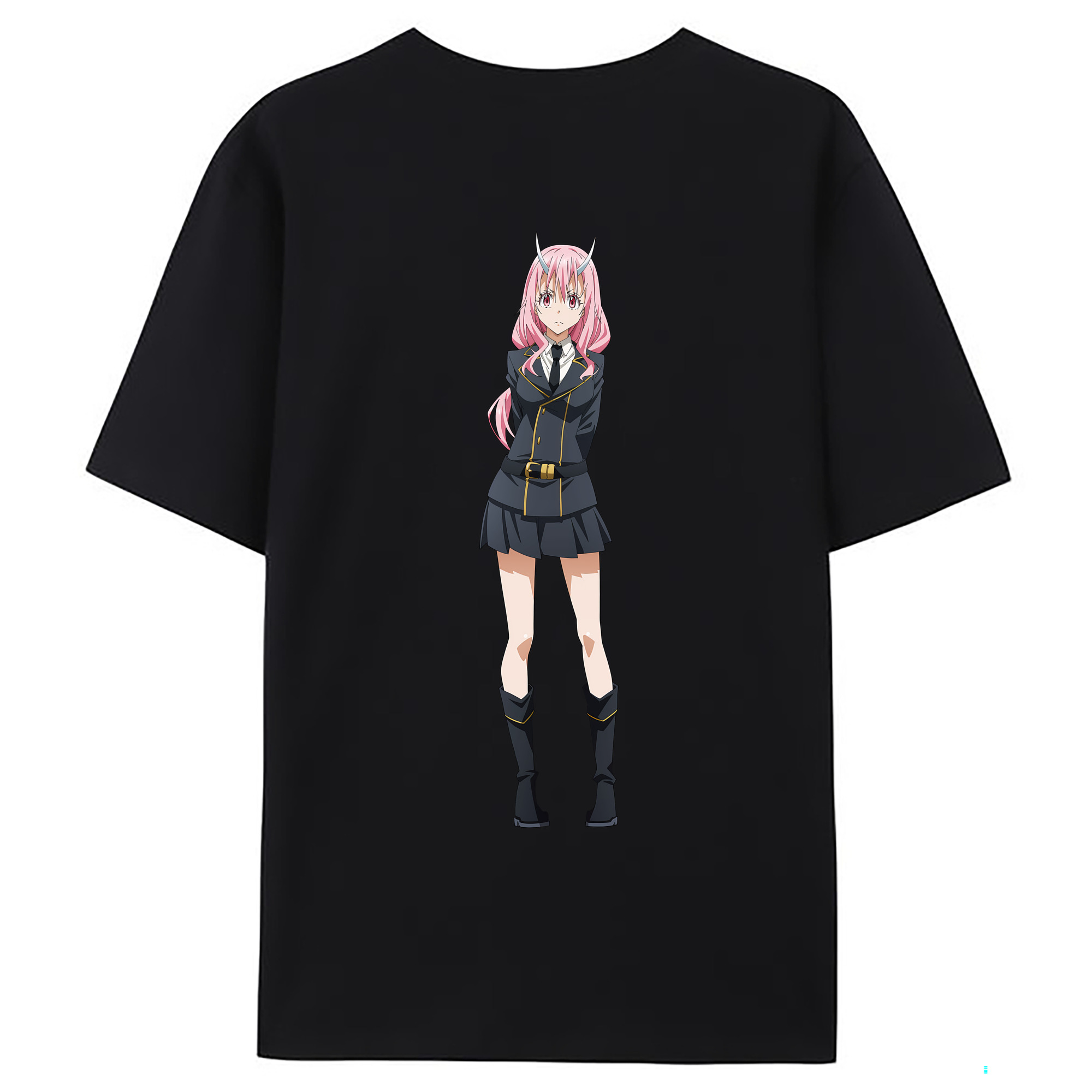 （画像用） 転スラ Regarding Reincarnated to Slime 綿100％ メンズ半袖Tシャツ（バックプリント） 通気性
