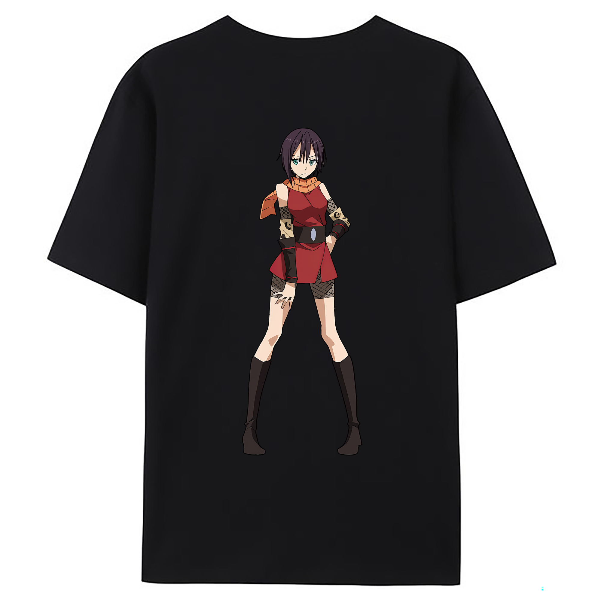 （画像用） 転スラ Regarding Reincarnated to Slime 綿100％ メンズ半袖Tシャツ（バックプリント） 通気性