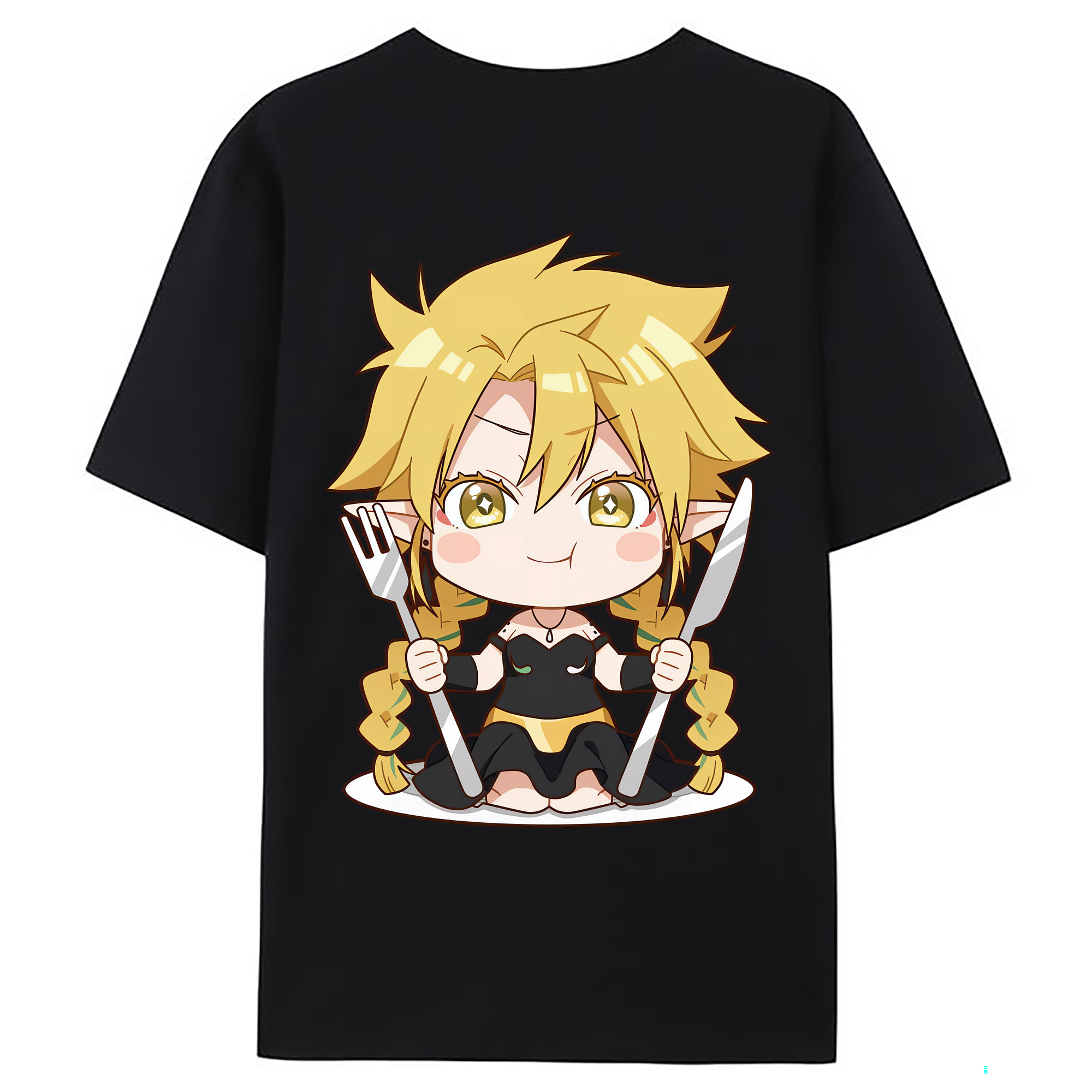 （画像用） 転スラ Regarding Reincarnated to Slime 綿100％ メンズ半袖Tシャツ（バックプリント） 通気性