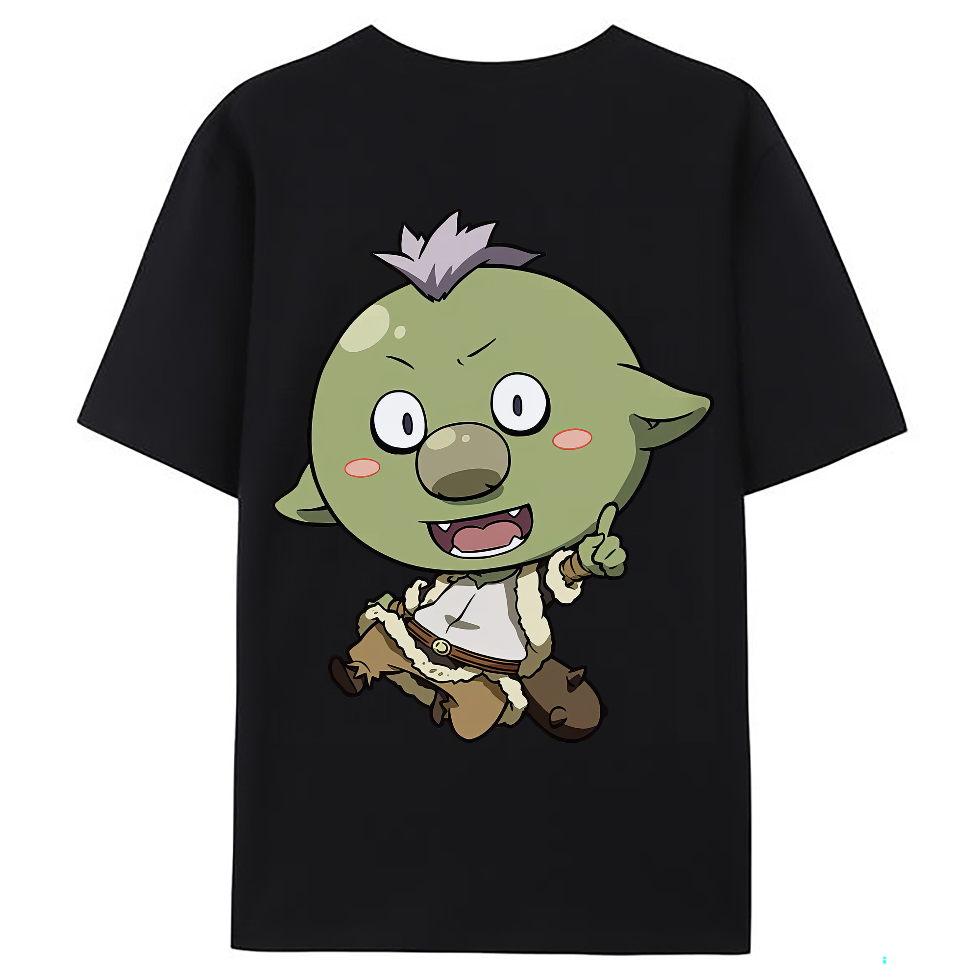 （画像用） 転スラ Regarding Reincarnated to Slime 綿100％ メンズ半袖Tシャツ（バックプリント） 通気性