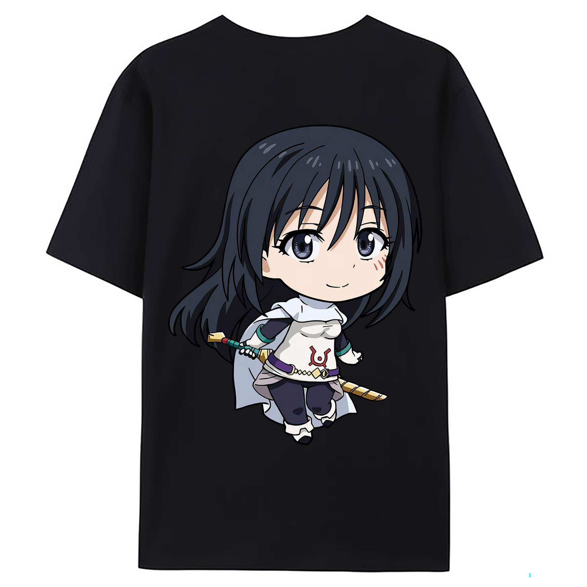 （画像用） 転スラ Regarding Reincarnated to Slime 綿100％ メンズ半袖Tシャツ（バックプリント） 通気性