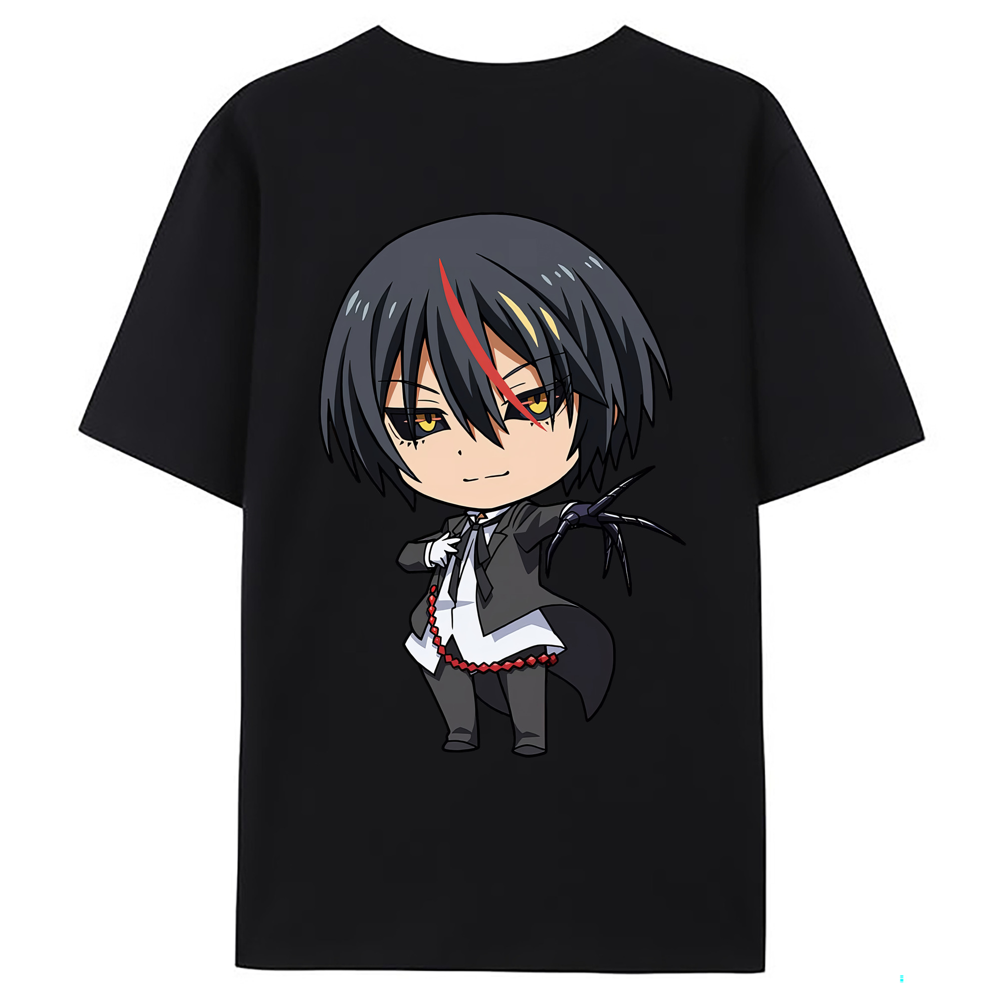 （画像用） 転スラ Regarding Reincarnated to Slime 綿100％ メンズ半袖Tシャツ（バックプリント） 通気性