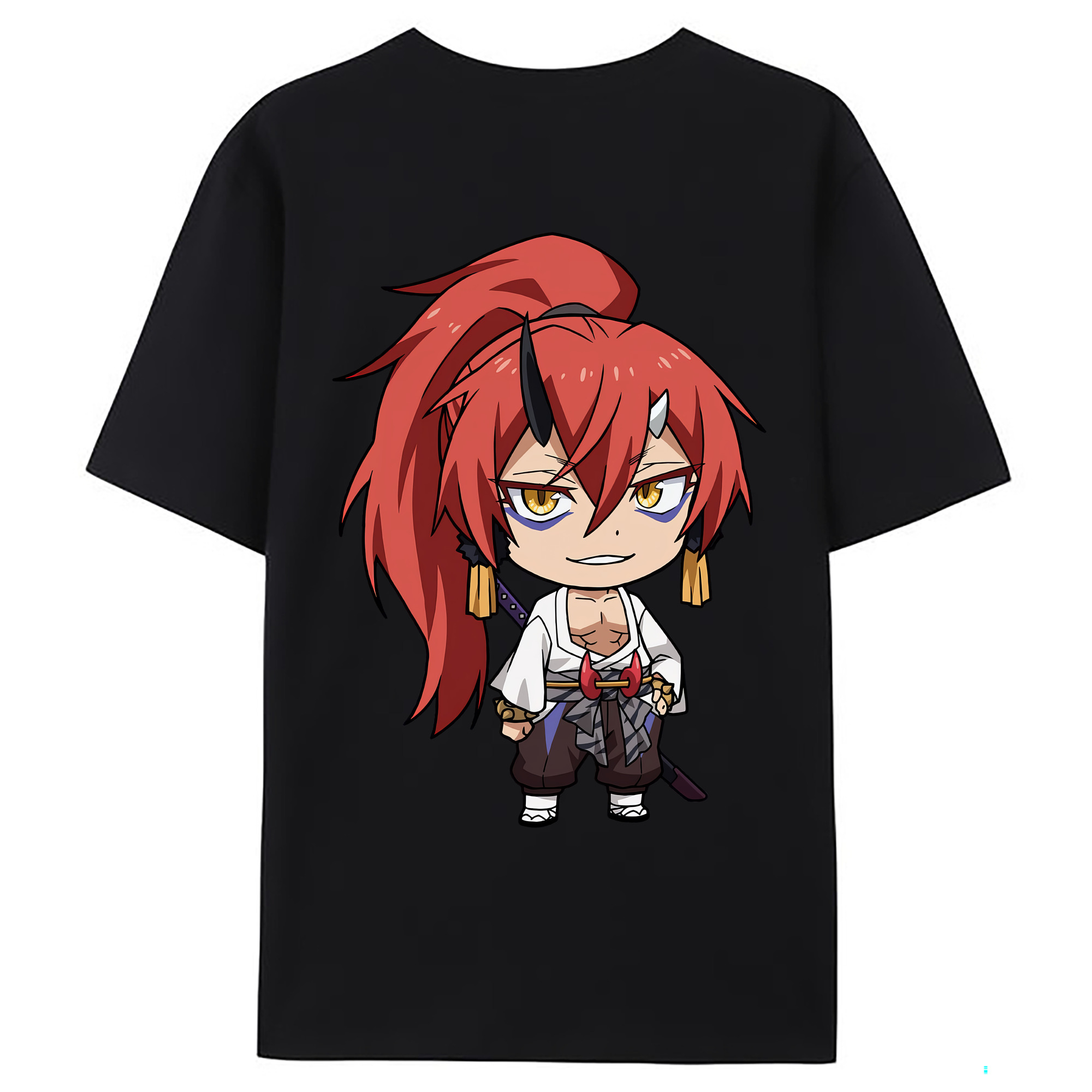 （画像用） 転スラ Regarding Reincarnated to Slime 綿100％ メンズ半袖Tシャツ（バックプリント） 通気性