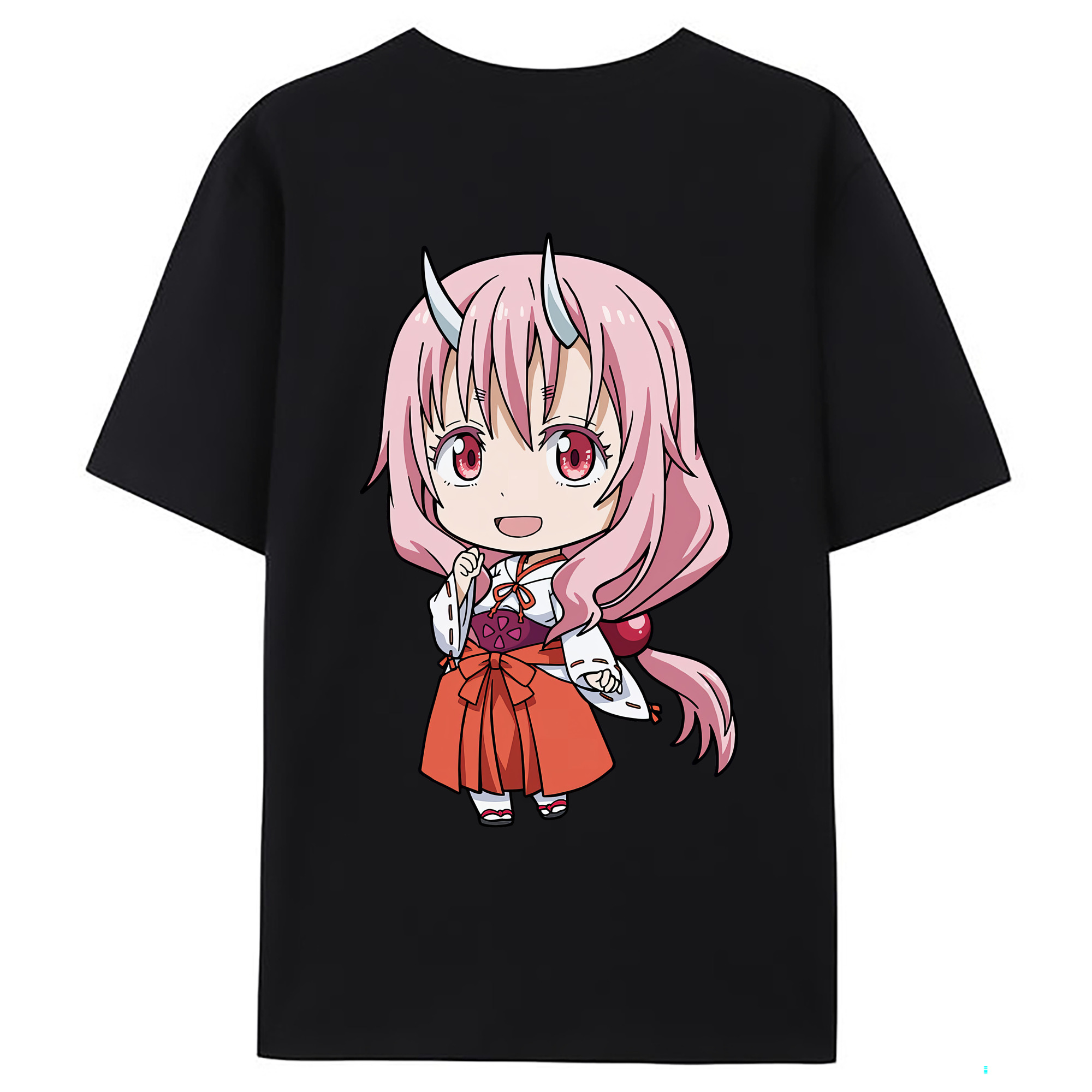（画像用） 転スラ Regarding Reincarnated to Slime 綿100％ メンズ半袖Tシャツ（バックプリント） 通気性