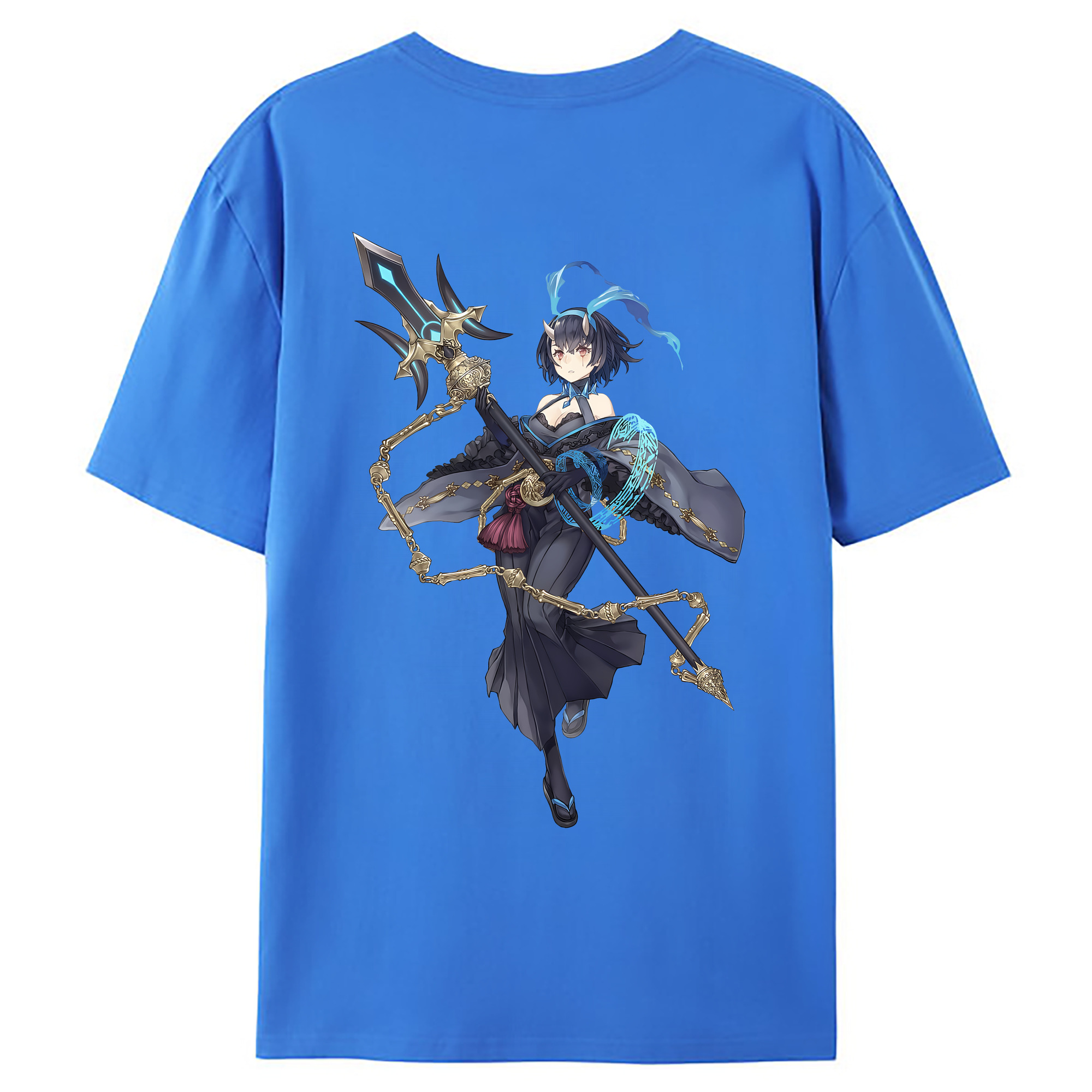 （画像用） 転スラ Regarding Reincarnated to Slime 綿100％ メンズ半袖Tシャツ（バックプリント） 通気性