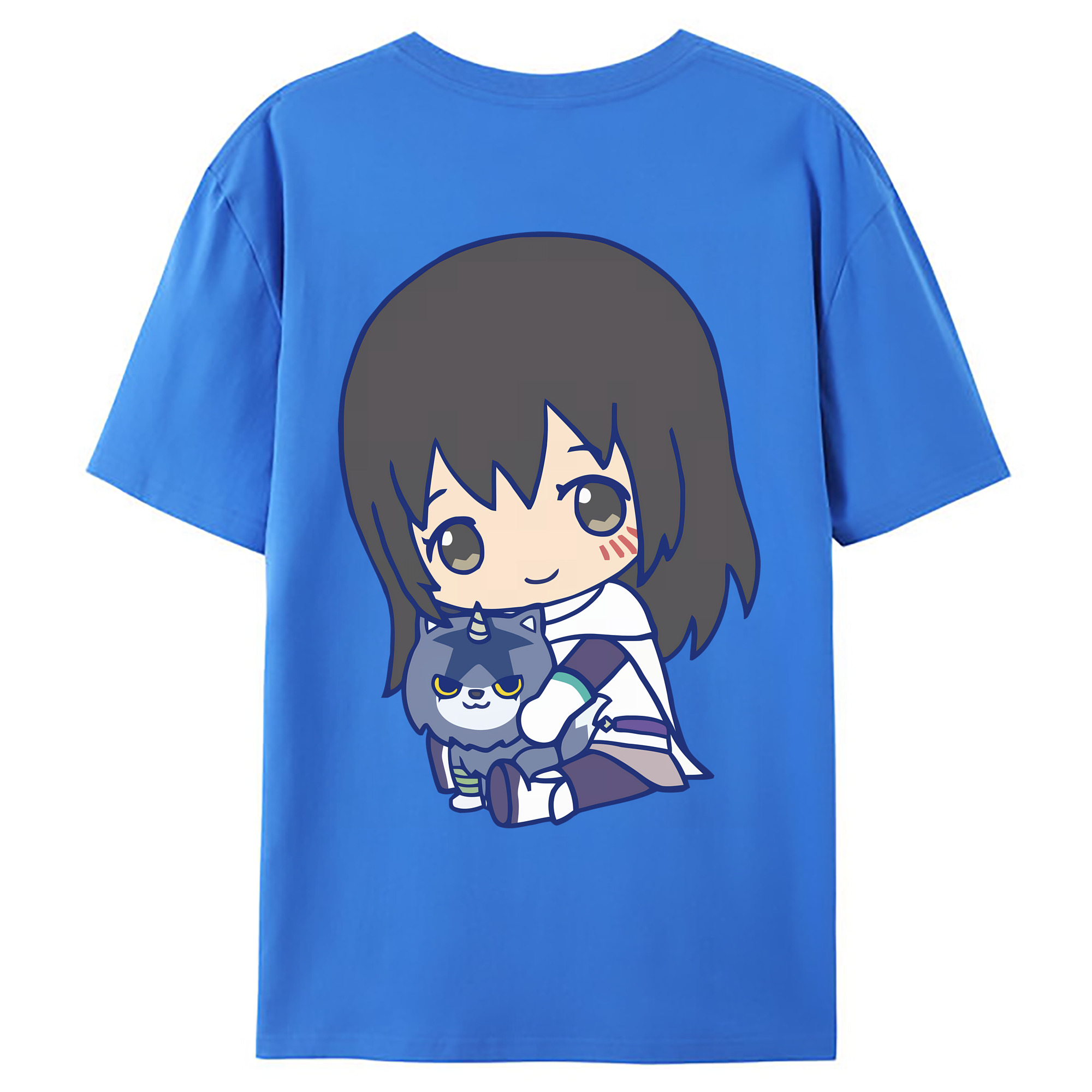 （画像用） 転スラ Regarding Reincarnated to Slime 綿100％ メンズ半袖Tシャツ（バックプリント） 通気性