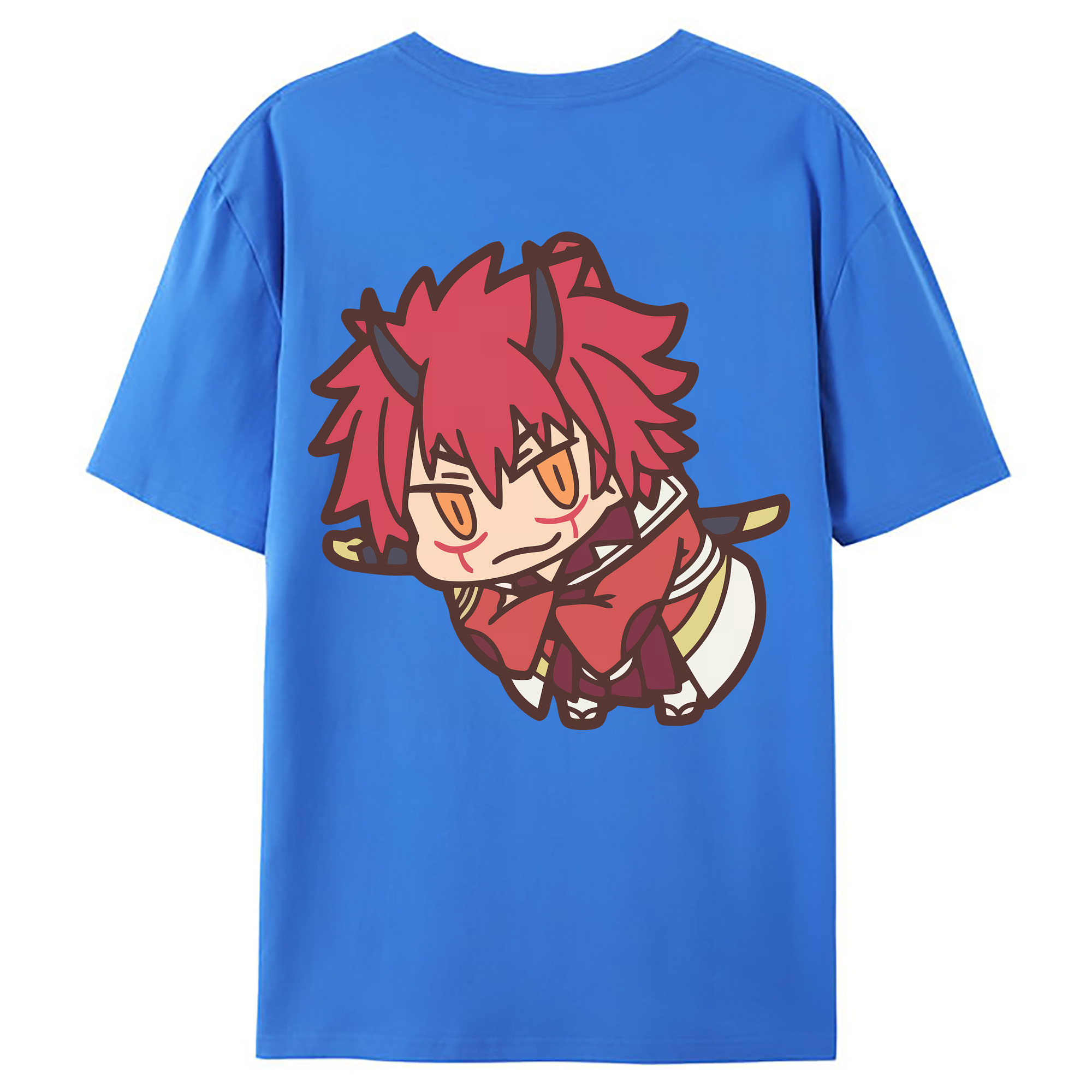 （画像用） 転スラ Regarding Reincarnated to Slime 綿100％ メンズ半袖Tシャツ（バックプリント） 通気性