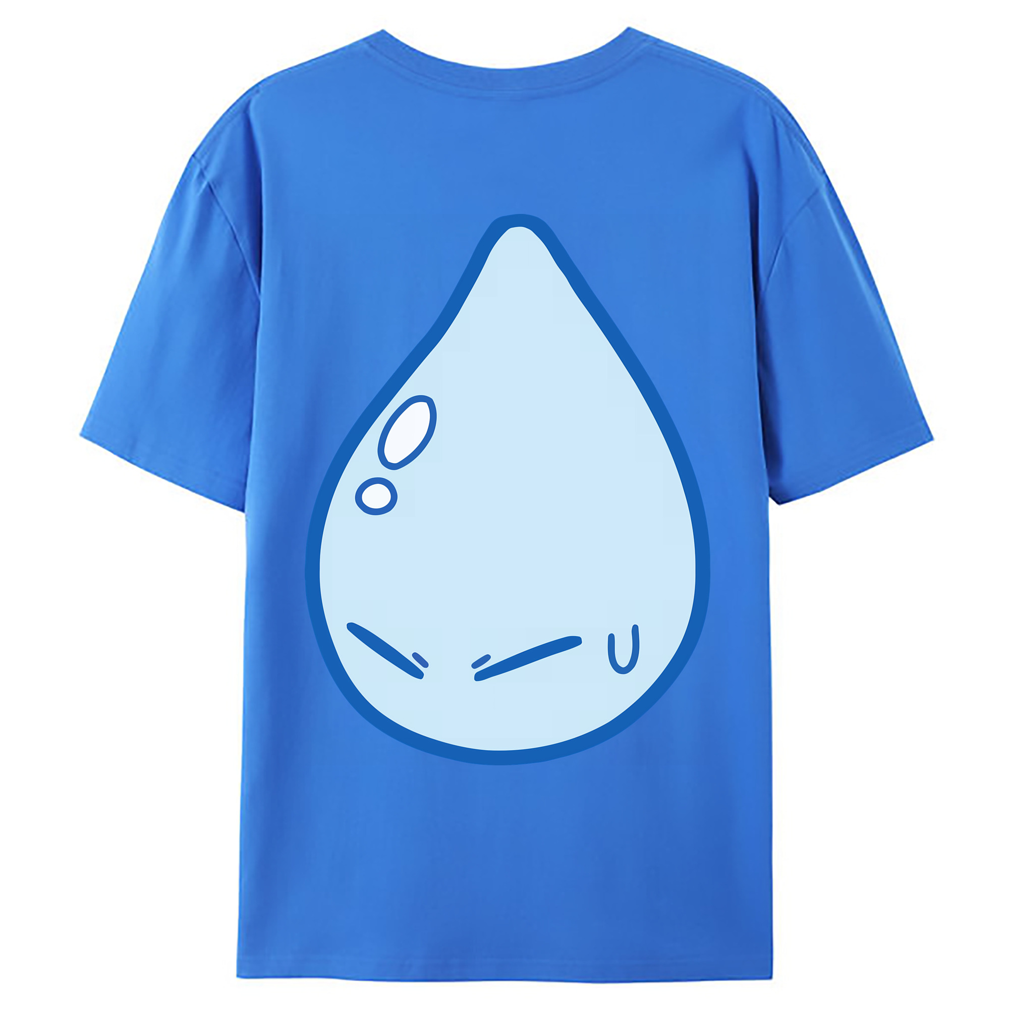 （画像用） 転スラ Regarding Reincarnated to Slime 綿100％ メンズ半袖Tシャツ（バックプリント） 通気性