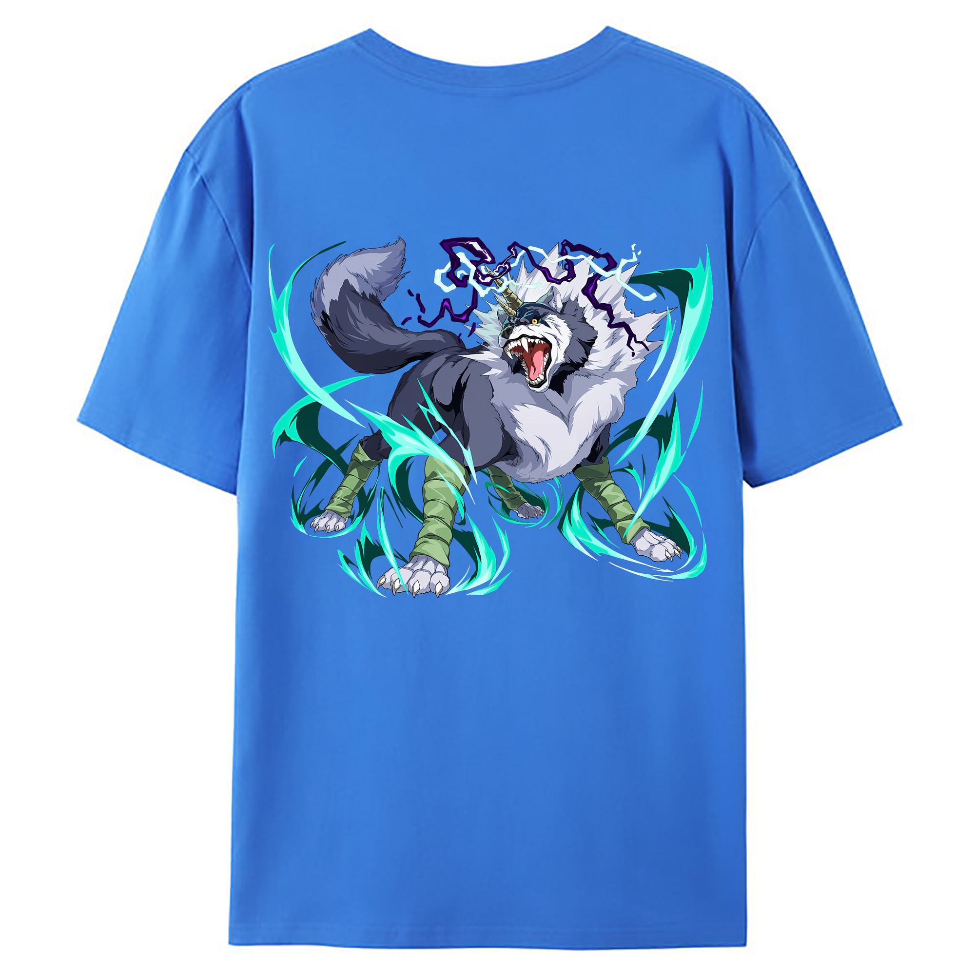 （画像用） 転スラ Regarding Reincarnated to Slime 綿100％ メンズ半袖Tシャツ（バックプリント） 通気性
