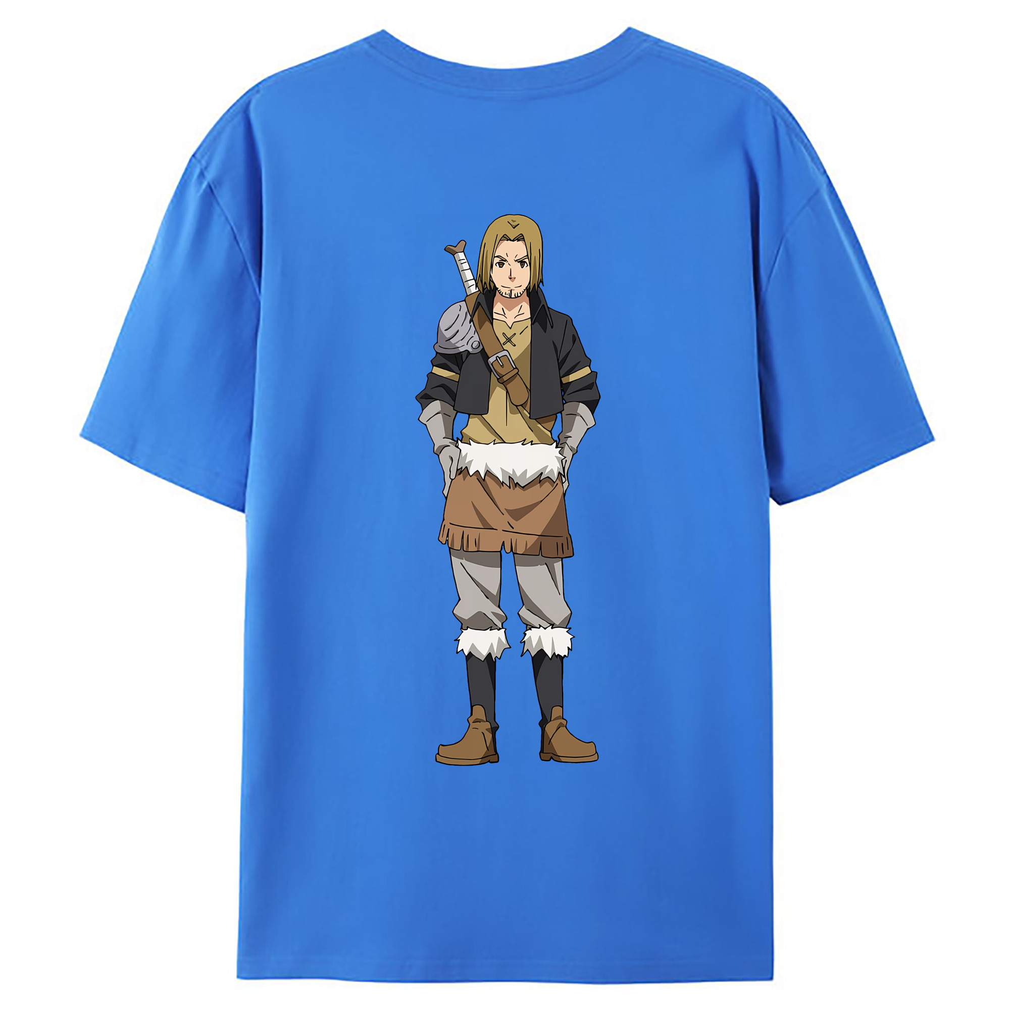 （画像用） 転スラ Regarding Reincarnated to Slime 綿100％ メンズ半袖Tシャツ（バックプリント） 通気性