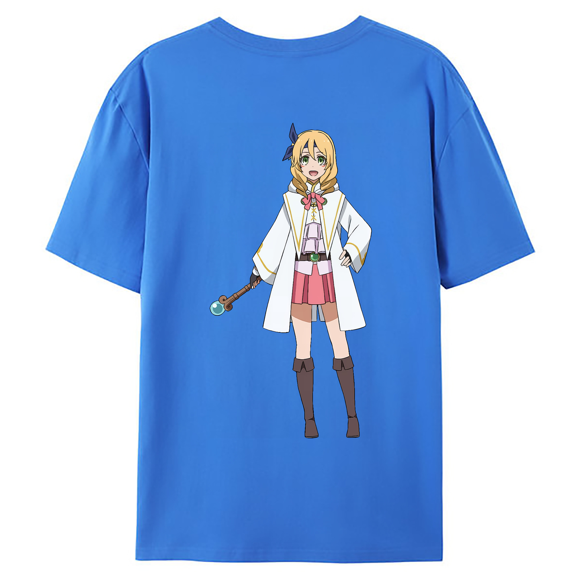 （画像用） 転スラ Regarding Reincarnated to Slime 綿100％ メンズ半袖Tシャツ（バックプリント） 通気性