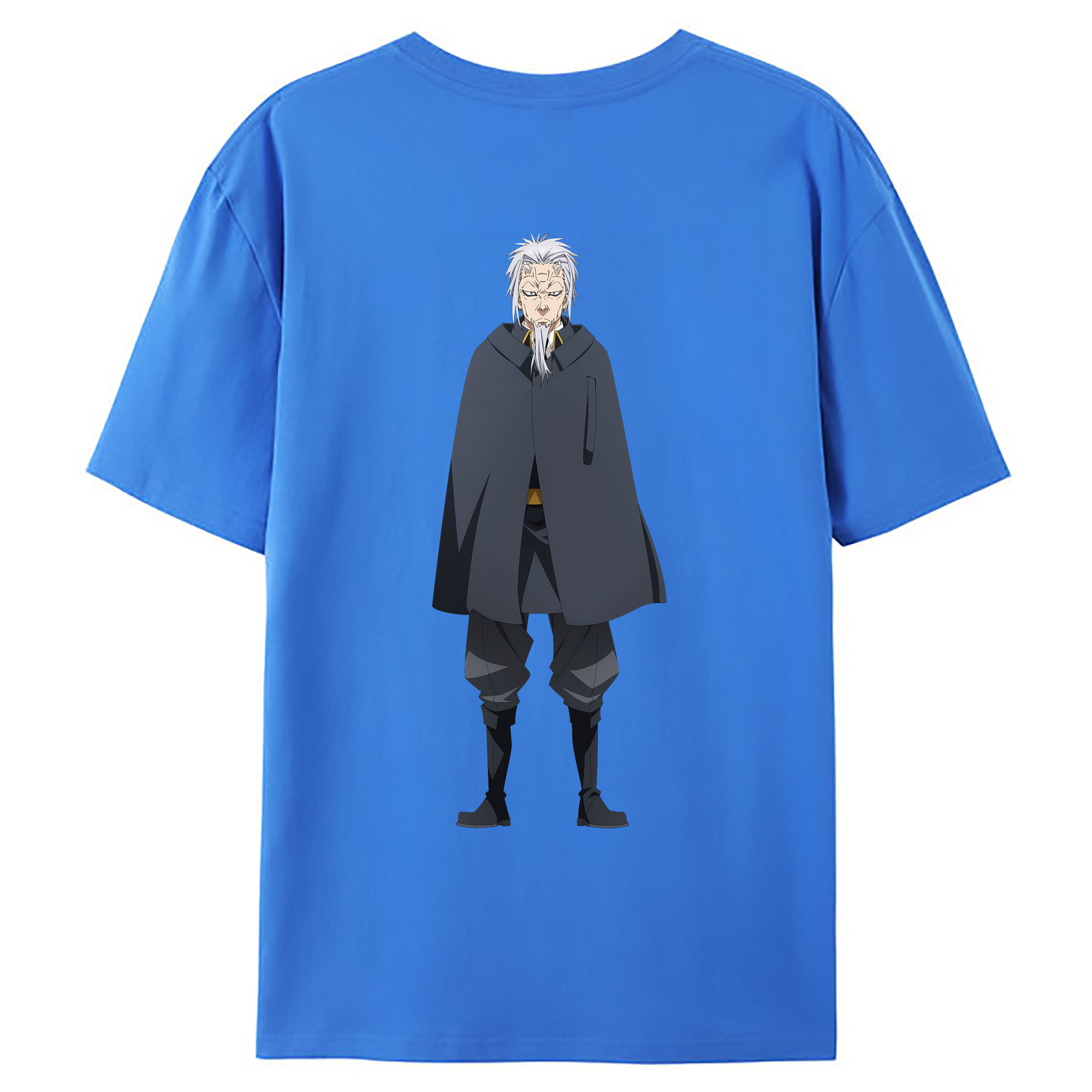 （画像用） 転スラ Regarding Reincarnated to Slime 綿100％ メンズ半袖Tシャツ（バックプリント） 通気性
