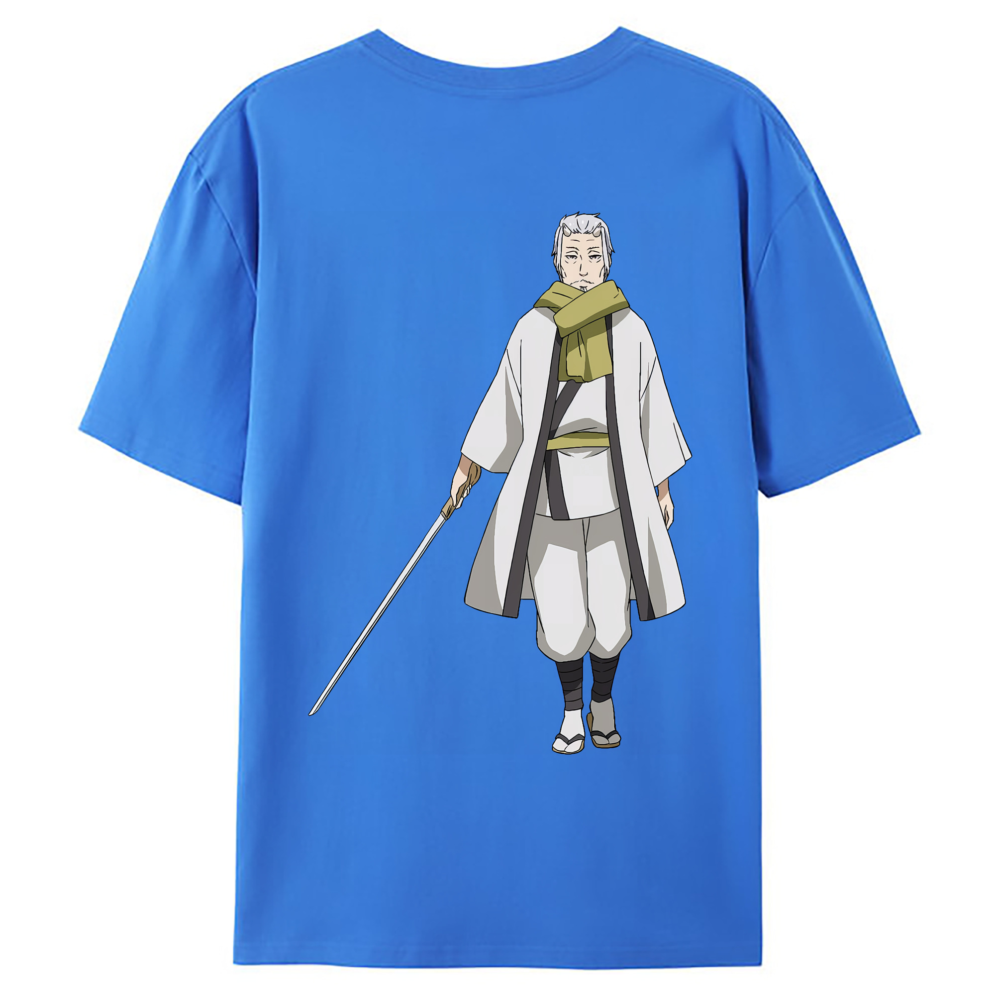 （画像用） 転スラ Regarding Reincarnated to Slime 綿100％ メンズ半袖Tシャツ（バックプリント） 通気性