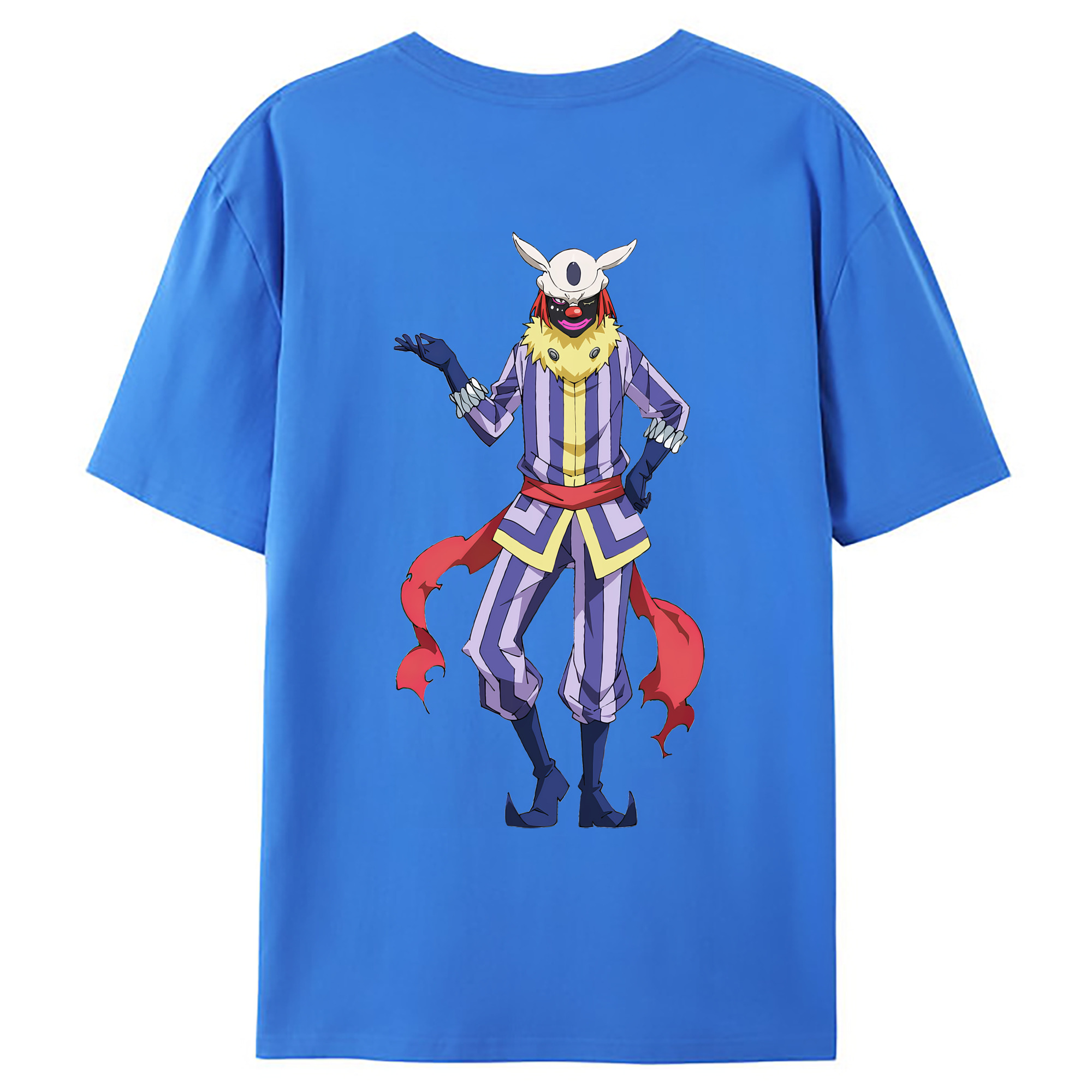 （画像用） 転スラ Regarding Reincarnated to Slime 綿100％ メンズ半袖Tシャツ（バックプリント） 通気性