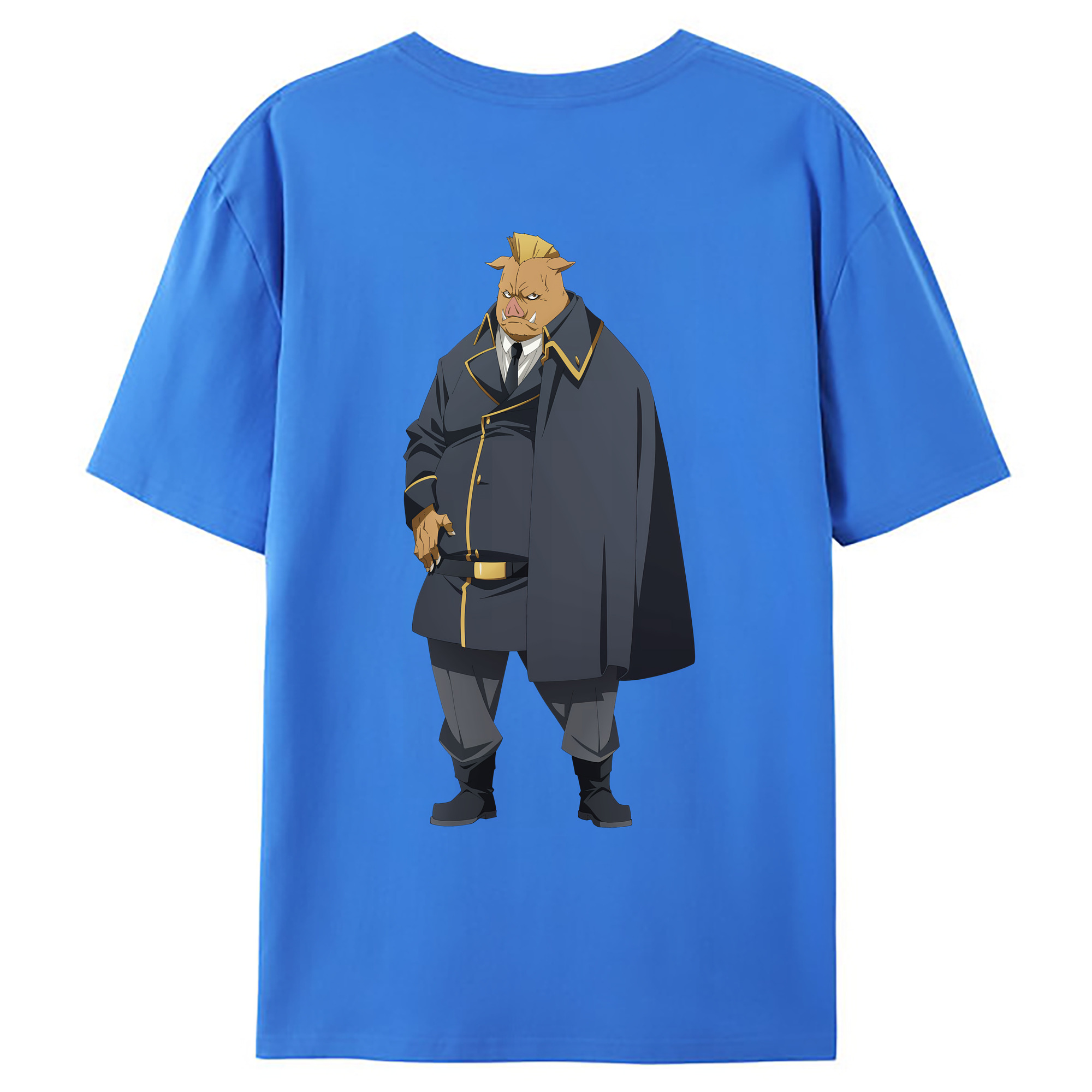 （画像用） 転スラ Regarding Reincarnated to Slime 綿100％ メンズ半袖Tシャツ（バックプリント） 通気性