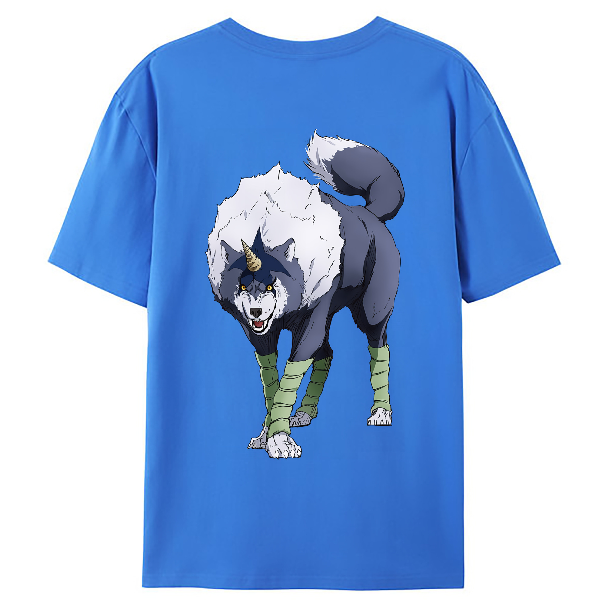 （画像用） 転スラ Regarding Reincarnated to Slime 綿100％ メンズ半袖Tシャツ（バックプリント） 通気性