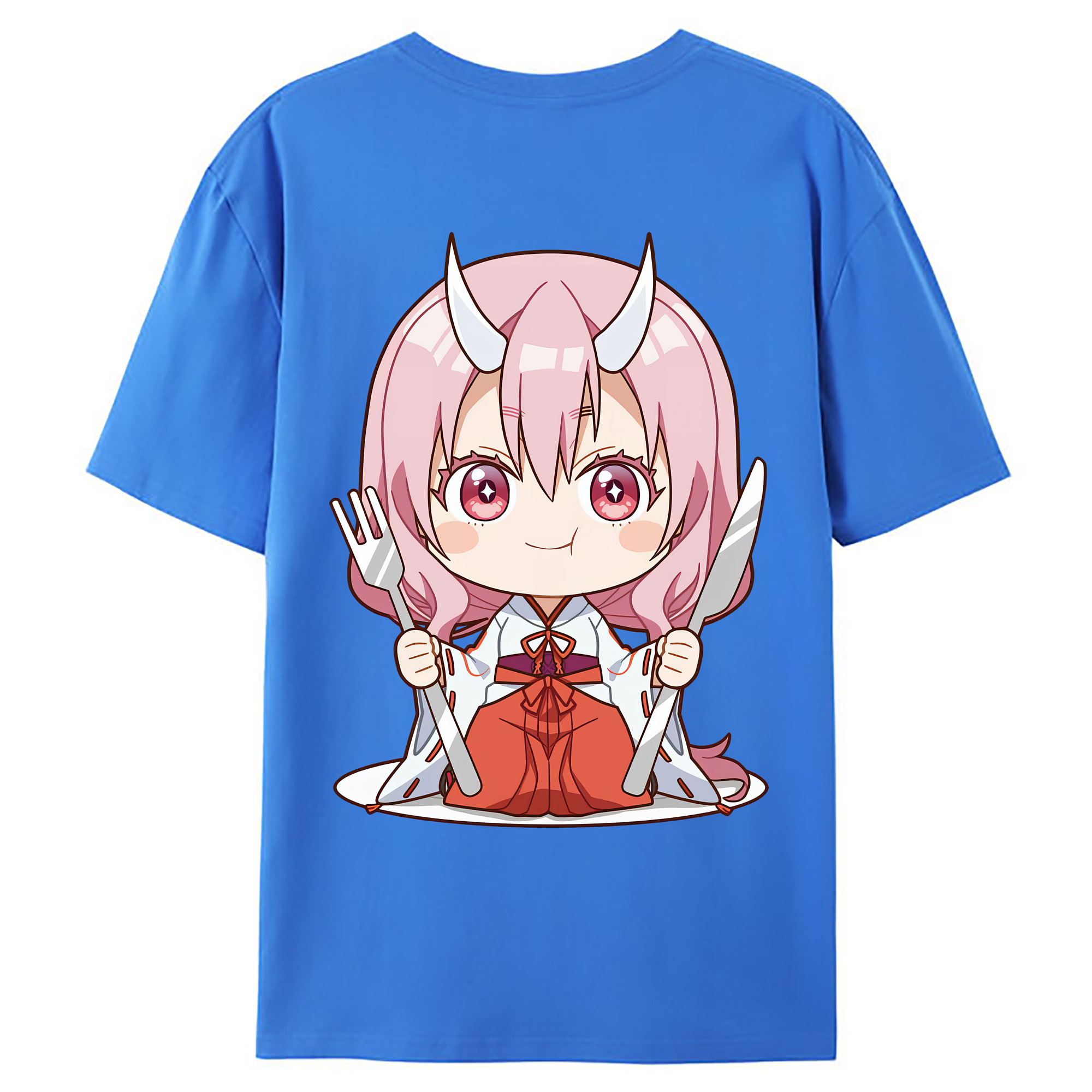 （画像用） 転スラ Regarding Reincarnated to Slime 綿100％ メンズ半袖Tシャツ（バックプリント） 通気性