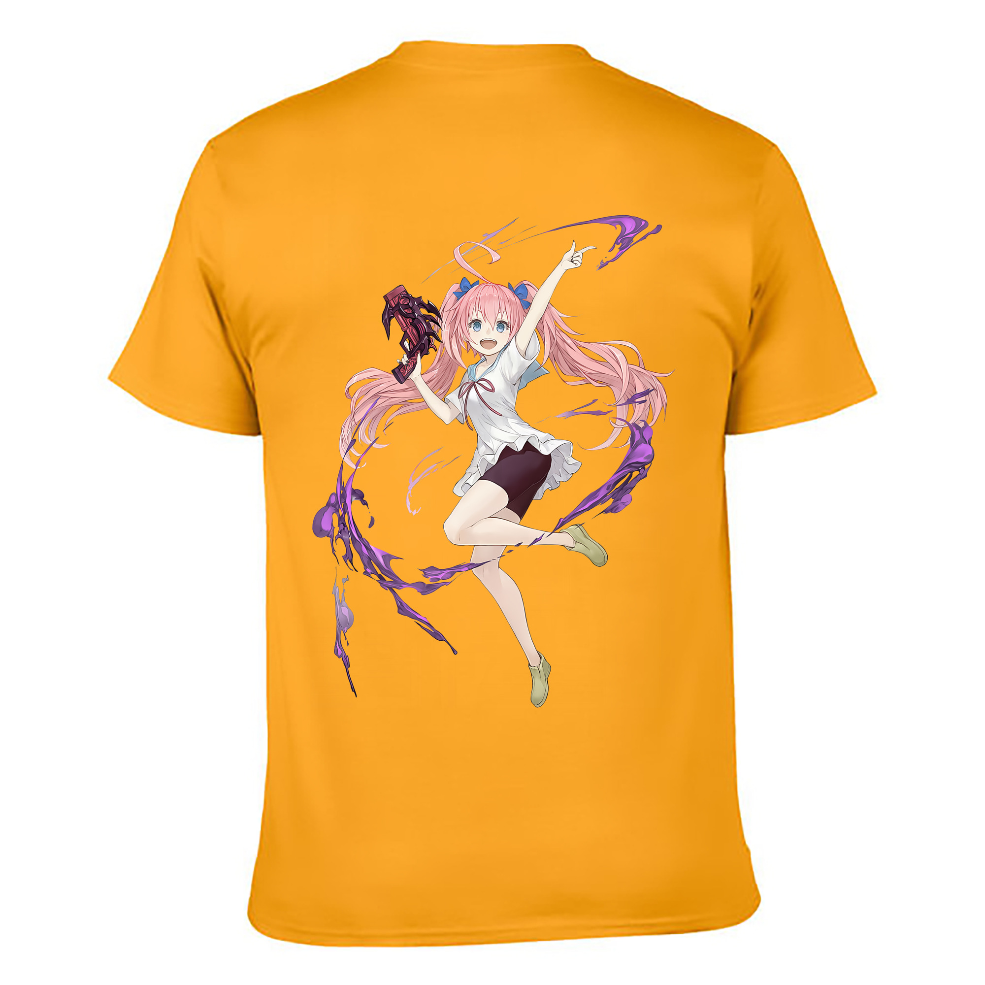 （画像用） 転スラ Regarding Reincarnated to Slime 綿100％ メンズ半袖Tシャツ（バックプリント） 通気性