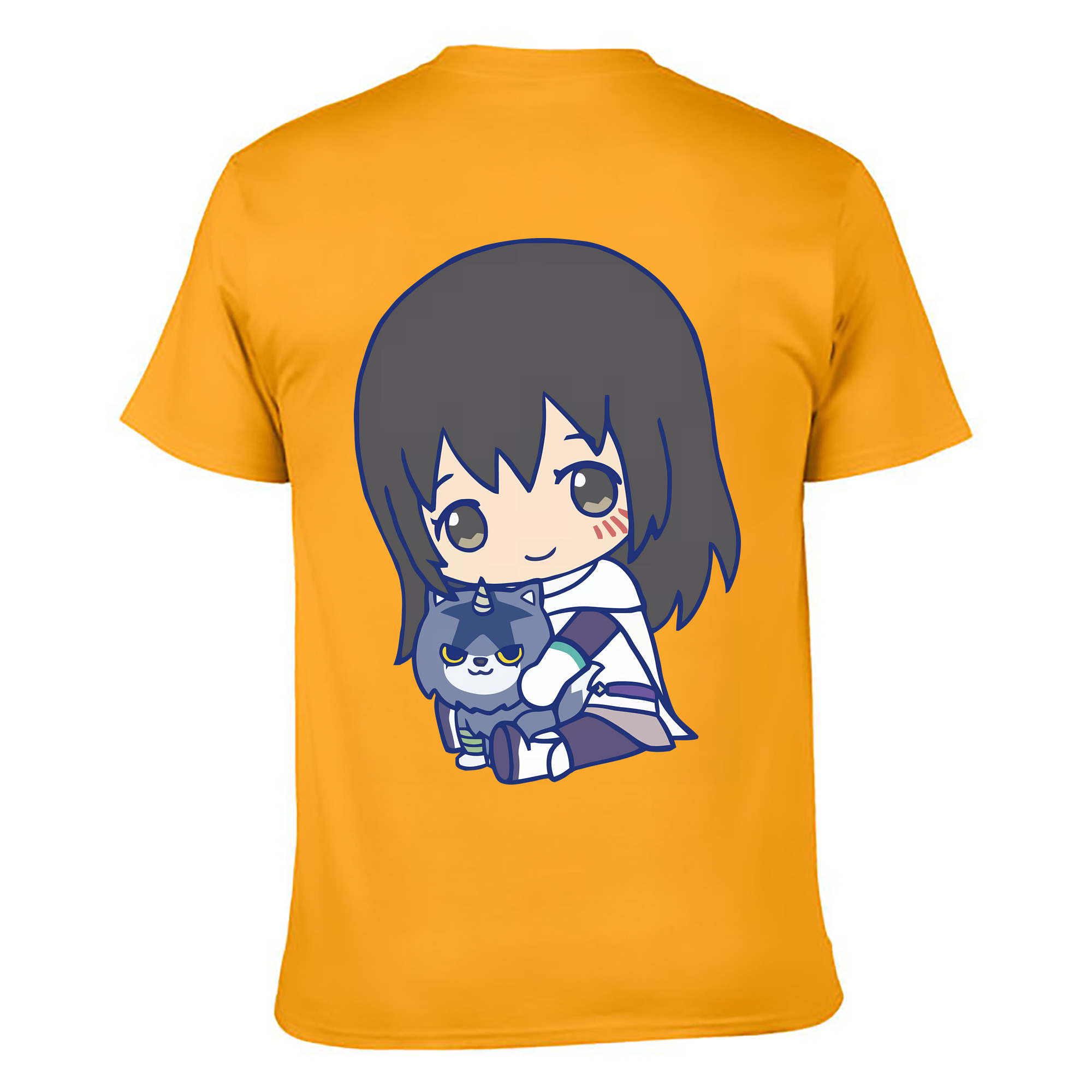 （画像用） 転スラ Regarding Reincarnated to Slime 綿100％ メンズ半袖Tシャツ（バックプリント） 通気性