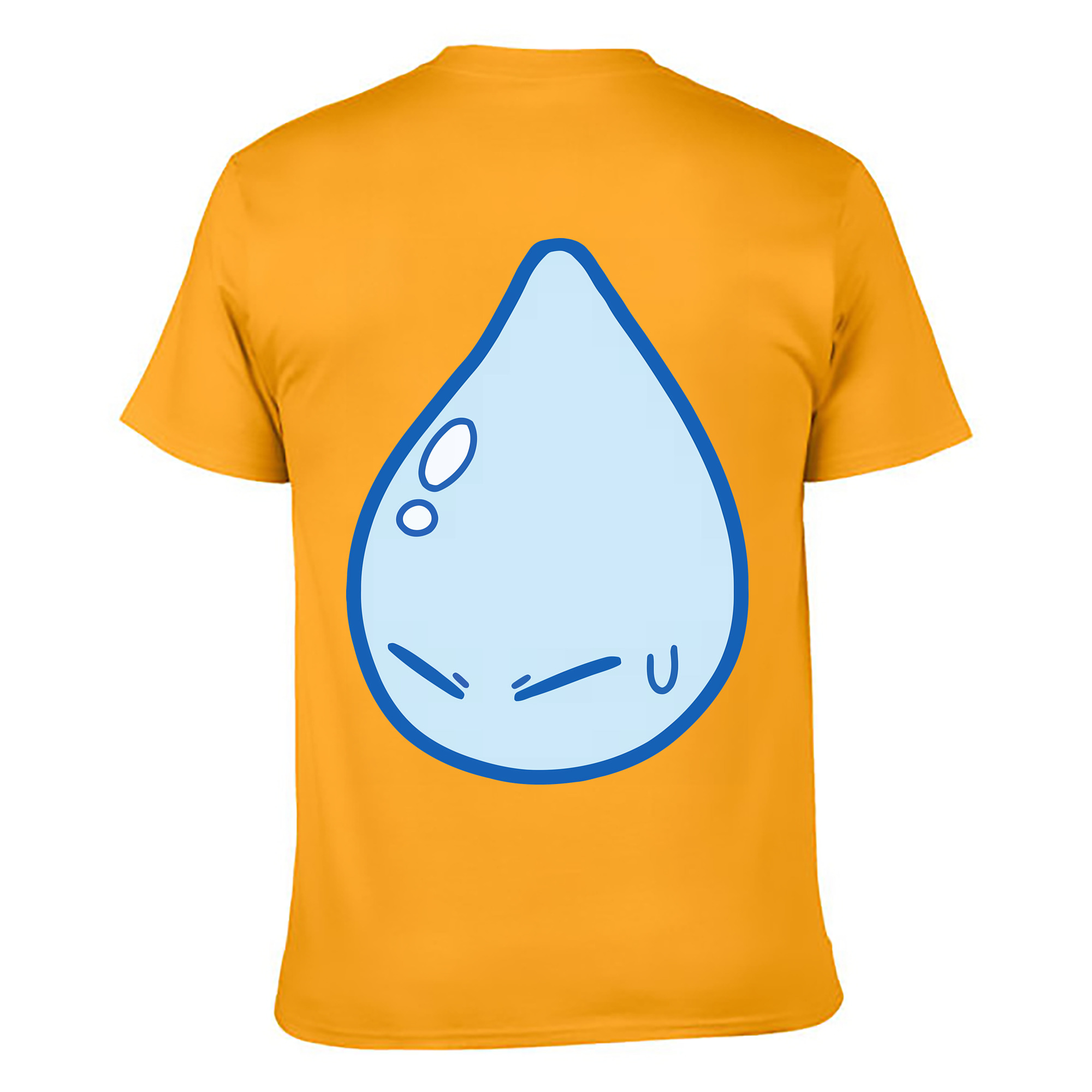 （画像用） 転スラ Regarding Reincarnated to Slime 綿100％ メンズ半袖Tシャツ（バックプリント） 通気性