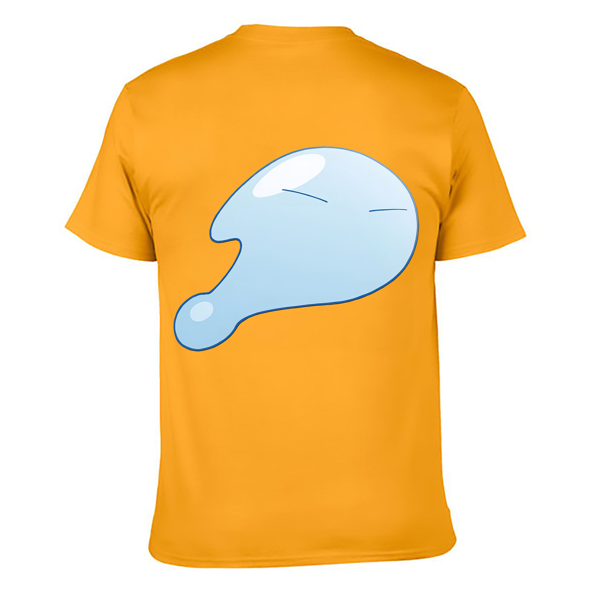 （画像用） 転スラ Regarding Reincarnated to Slime 綿100％ メンズ半袖Tシャツ（バックプリント） 通気性