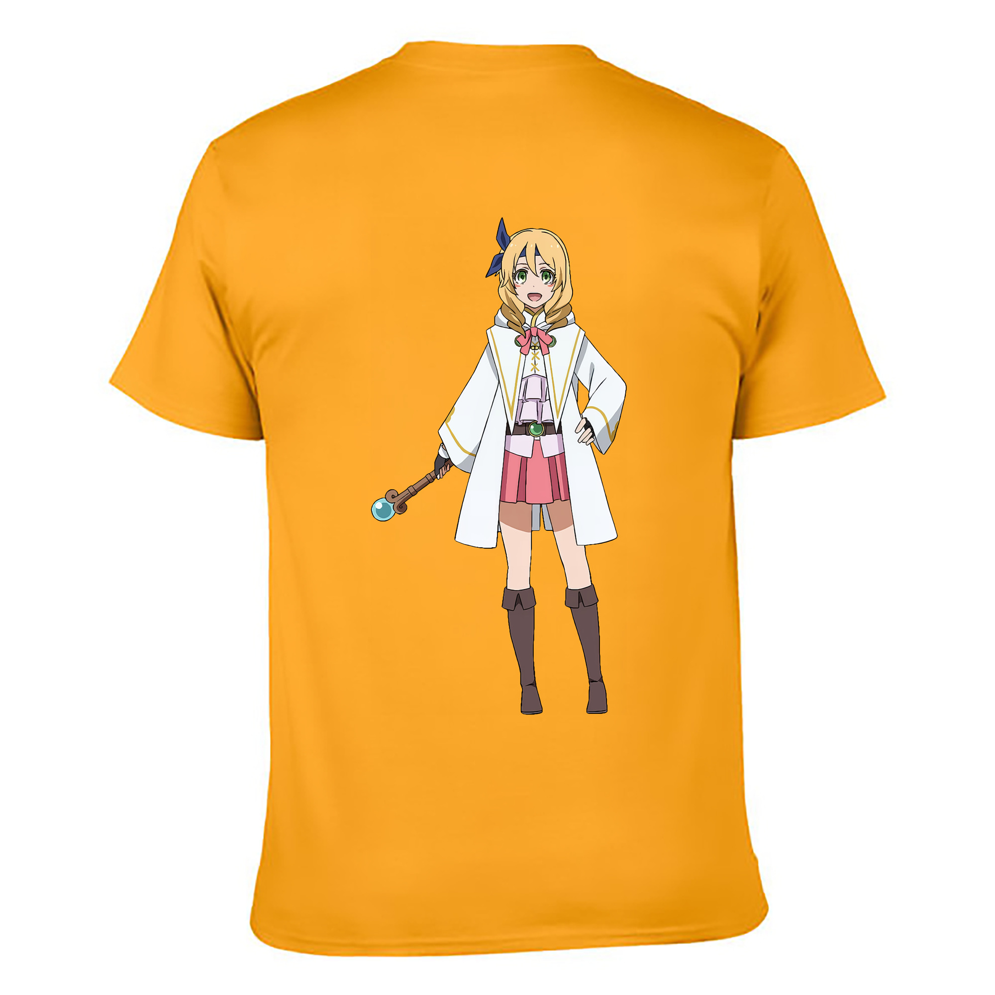 （画像用） 転スラ Regarding Reincarnated to Slime 綿100％ メンズ半袖Tシャツ（バックプリント） 通気性