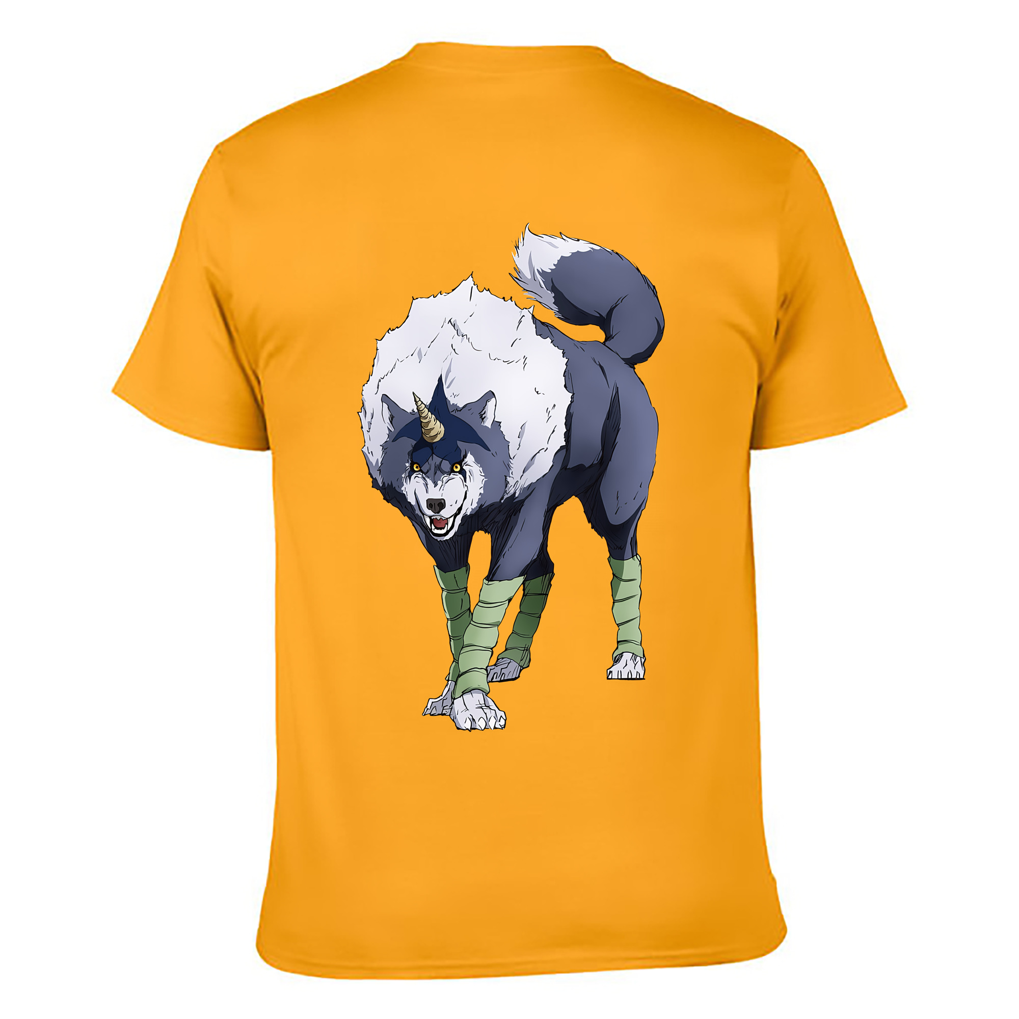 （画像用） 転スラ Regarding Reincarnated to Slime 綿100％ メンズ半袖Tシャツ（バックプリント） 通気性