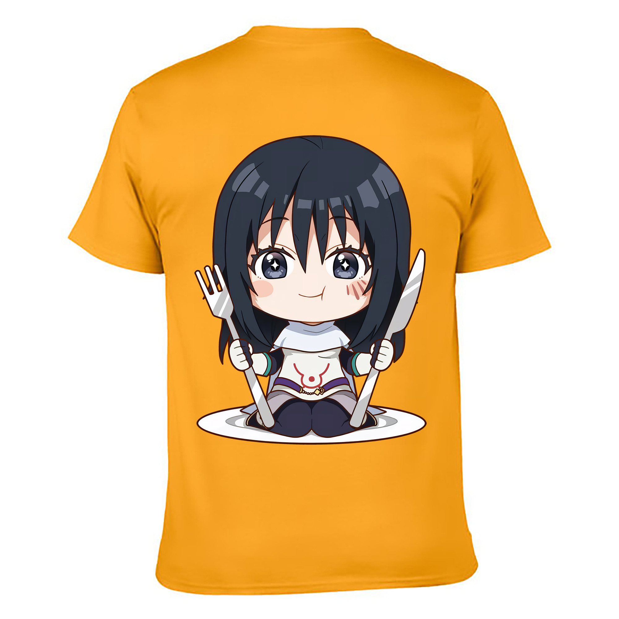 （画像用） 転スラ Regarding Reincarnated to Slime 綿100％ メンズ半袖Tシャツ（バックプリント） 通気性