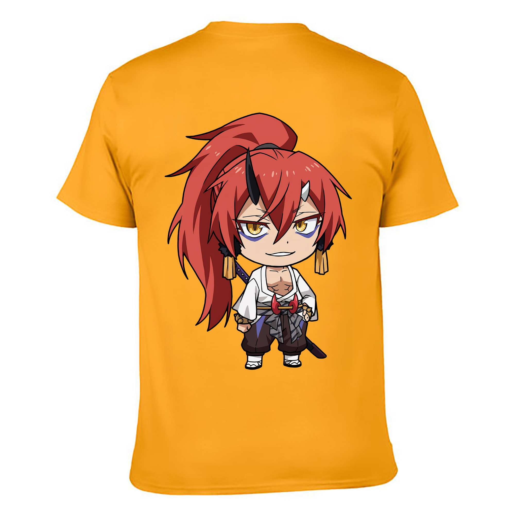（画像用） 転スラ Regarding Reincarnated to Slime 綿100％ メンズ半袖Tシャツ（バックプリント） 通気性