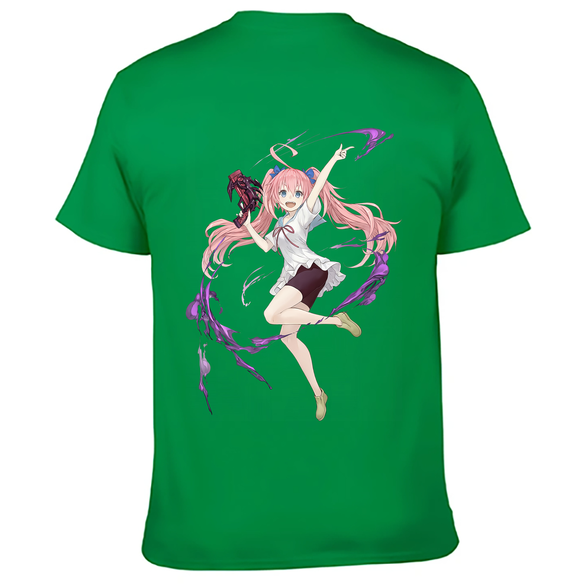 （画像用） 転スラ Regarding Reincarnated to Slime 綿100％ メンズ半袖Tシャツ（バックプリント） 通気性