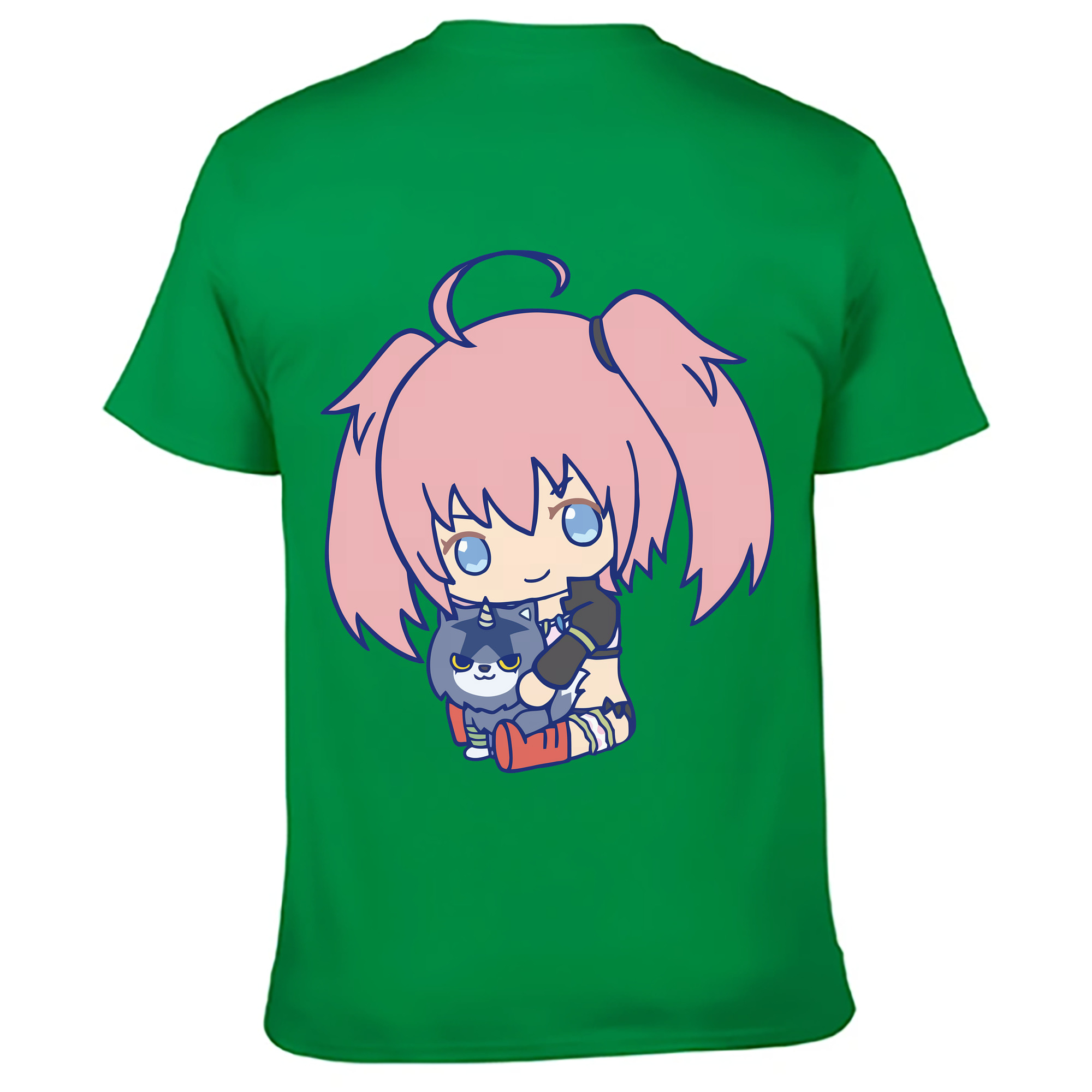 （画像用） 転スラ Regarding Reincarnated to Slime 綿100％ メンズ半袖Tシャツ（バックプリント） 通気性