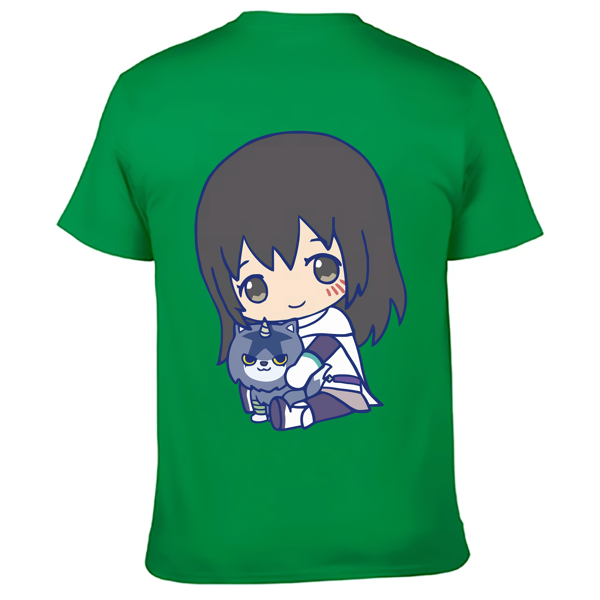 （画像用） 転スラ Regarding Reincarnated to Slime 綿100％ メンズ半袖Tシャツ（バックプリント） 通気性