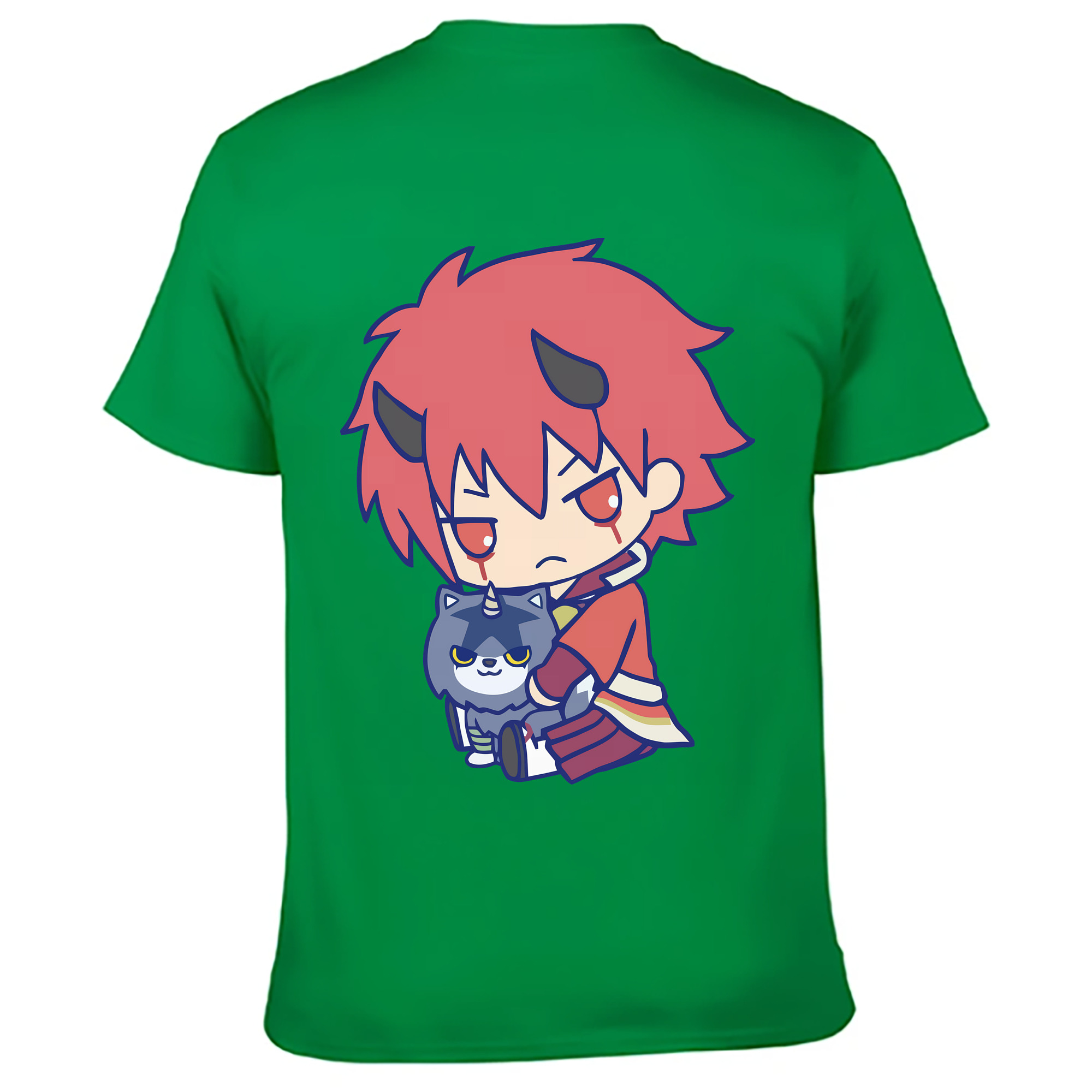 （画像用） 転スラ Regarding Reincarnated to Slime 綿100％ メンズ半袖Tシャツ（バックプリント） 通気性