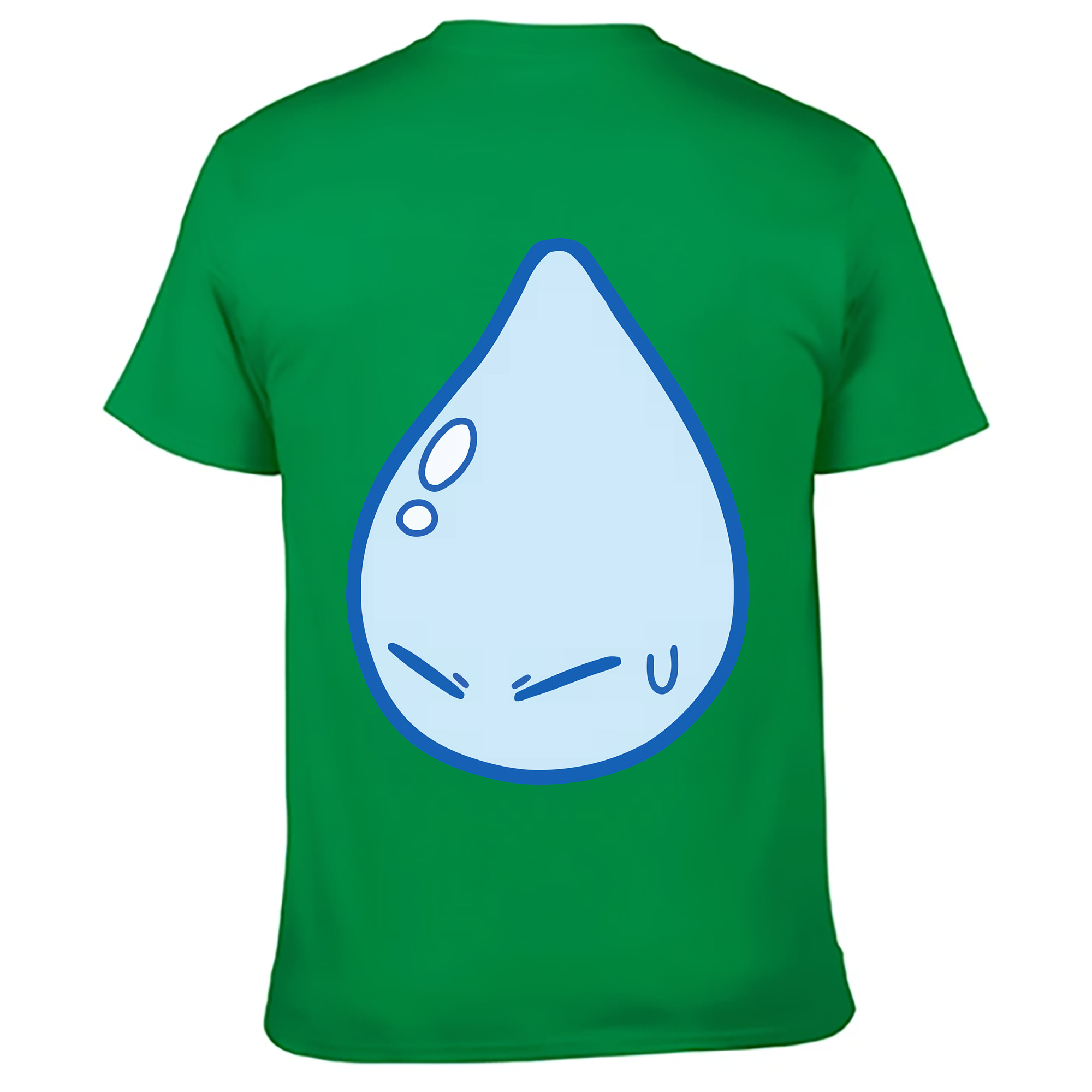 （画像用） 転スラ Regarding Reincarnated to Slime 綿100％ メンズ半袖Tシャツ（バックプリント） 通気性