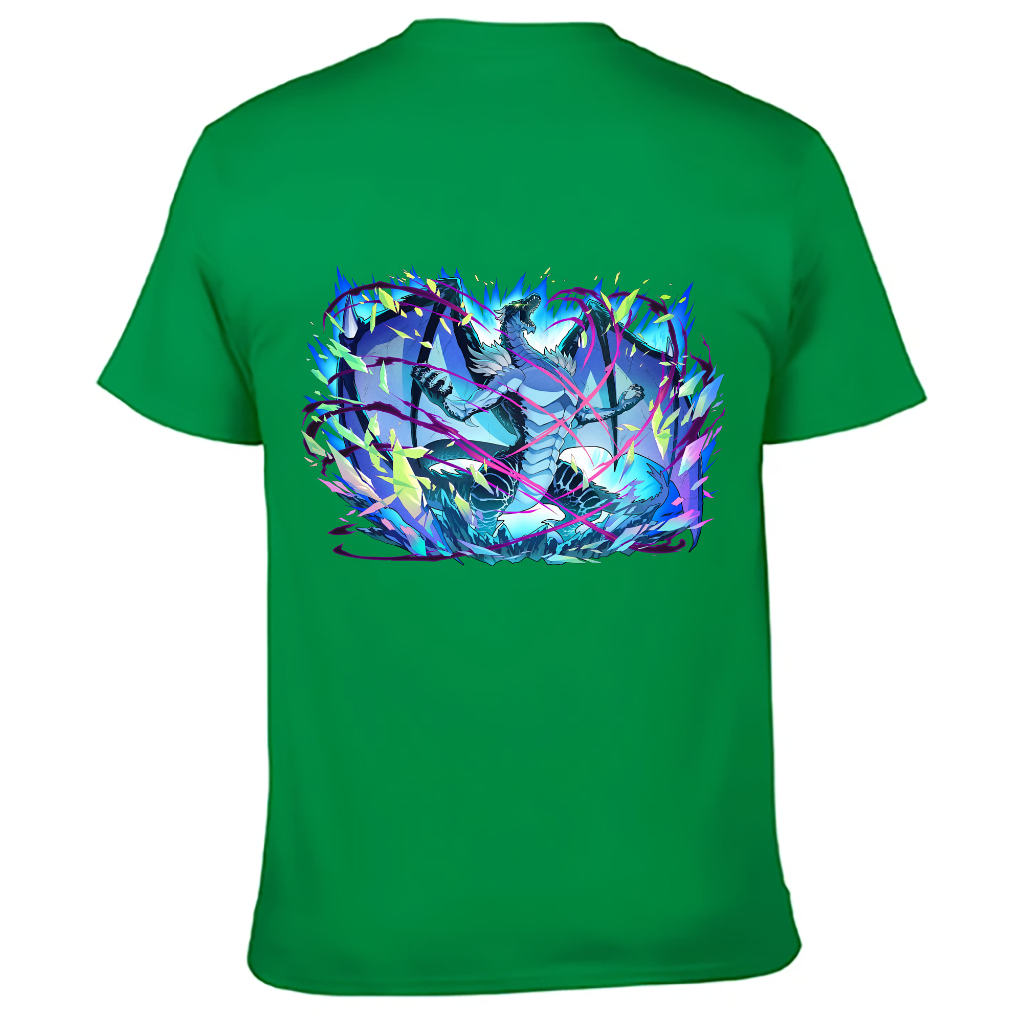 （画像用） 転スラ Regarding Reincarnated to Slime 綿100％ メンズ半袖Tシャツ（バックプリント） 通気性