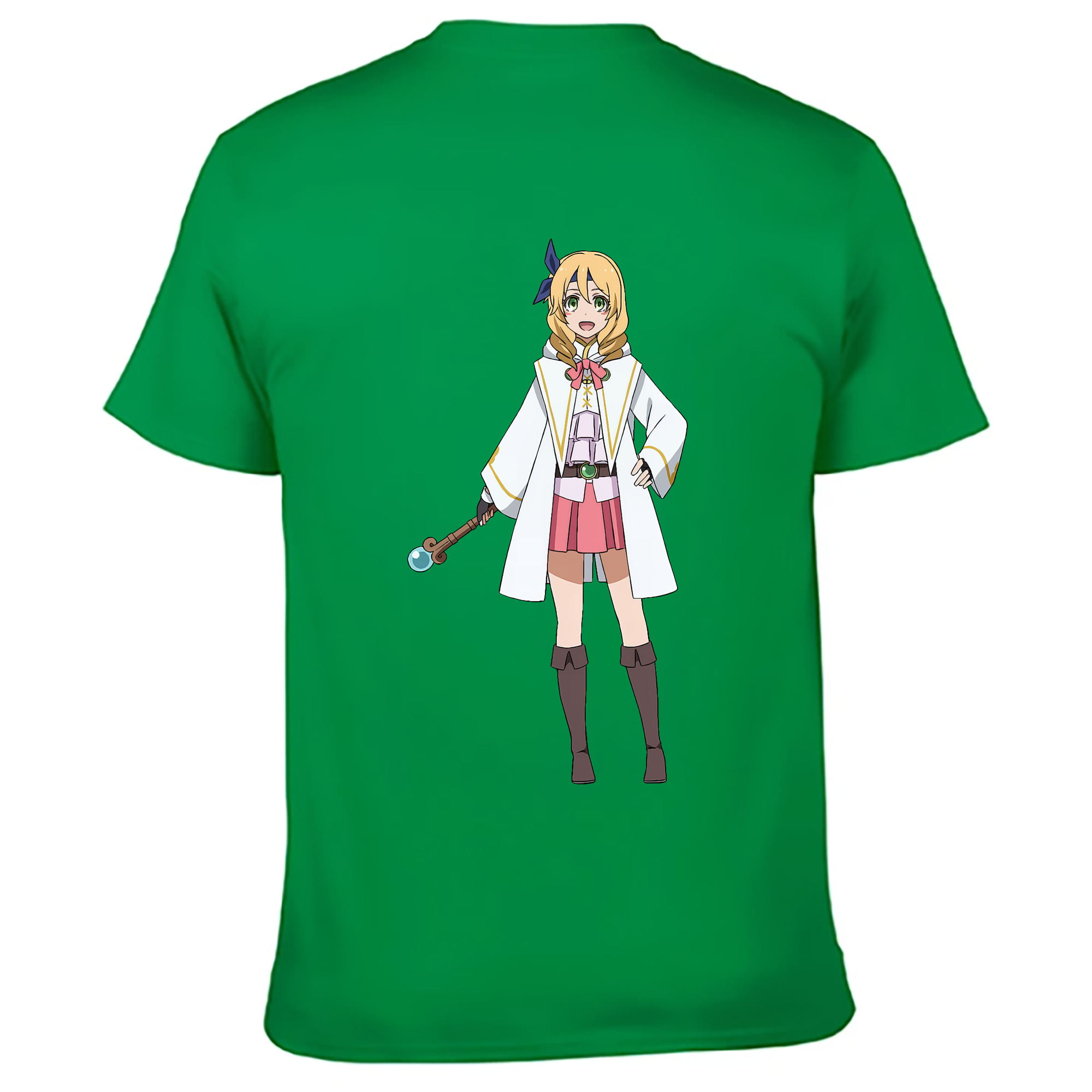 （画像用） 転スラ Regarding Reincarnated to Slime 綿100％ メンズ半袖Tシャツ（バックプリント） 通気性