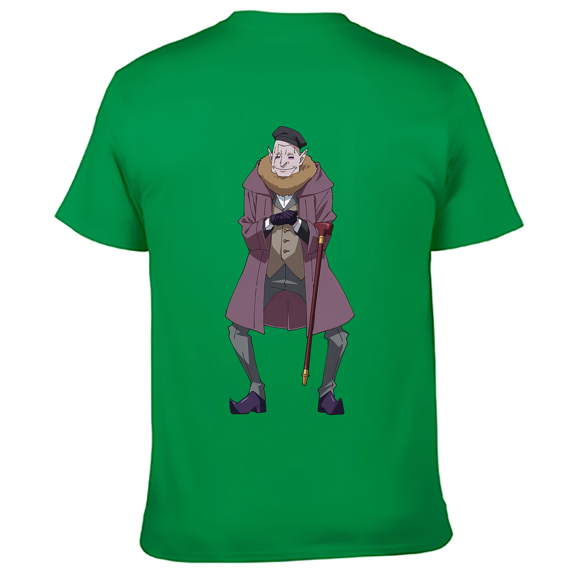（画像用） 転スラ Regarding Reincarnated to Slime 綿100％ メンズ半袖Tシャツ（バックプリント） 通気性