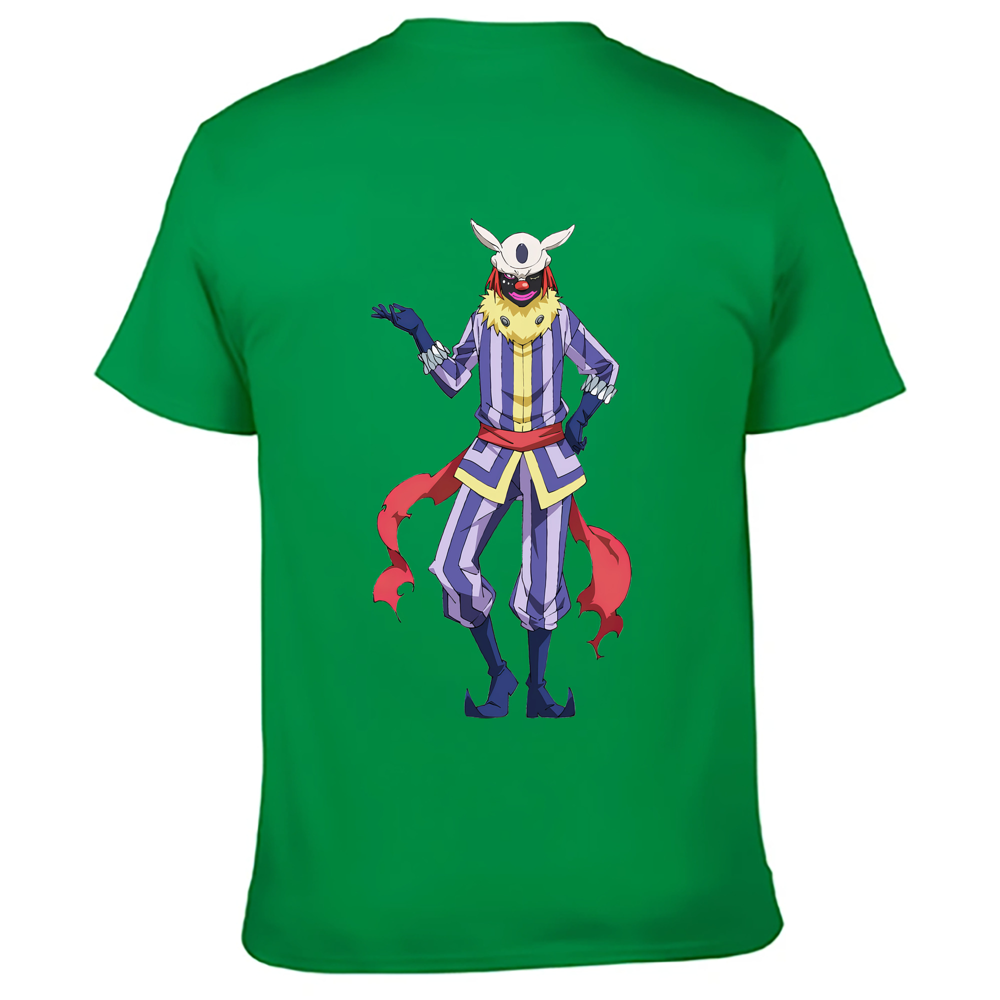 （画像用） 転スラ Regarding Reincarnated to Slime 綿100％ メンズ半袖Tシャツ（バックプリント） 通気性