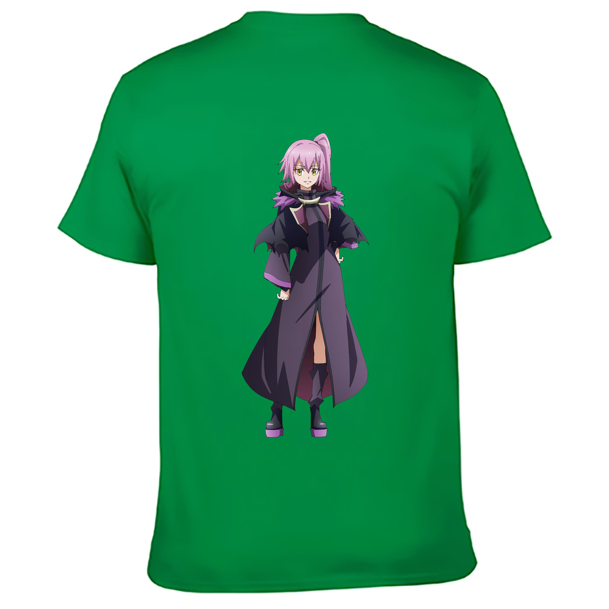（画像用） 転スラ Regarding Reincarnated to Slime 綿100％ メンズ半袖Tシャツ（バックプリント） 通気性