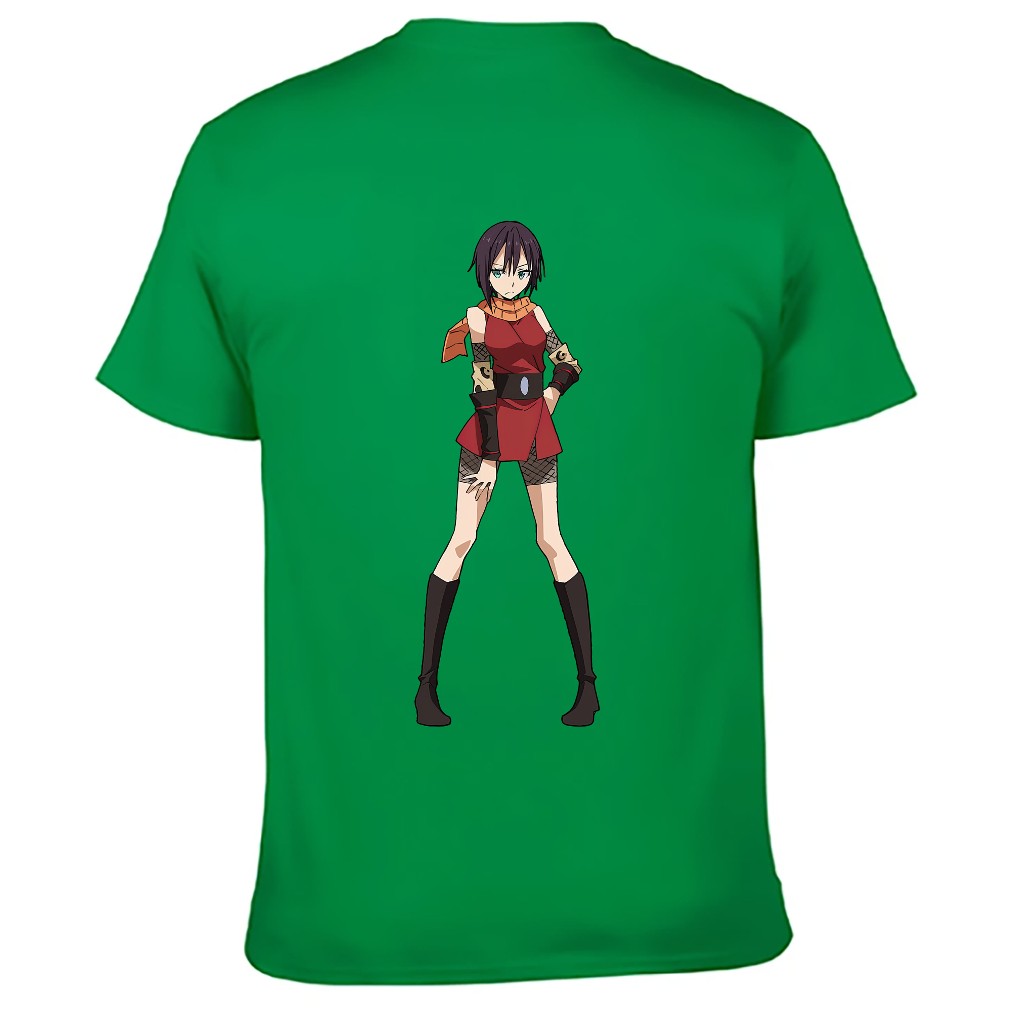 （画像用） 転スラ Regarding Reincarnated to Slime 綿100％ メンズ半袖Tシャツ（バックプリント） 通気性