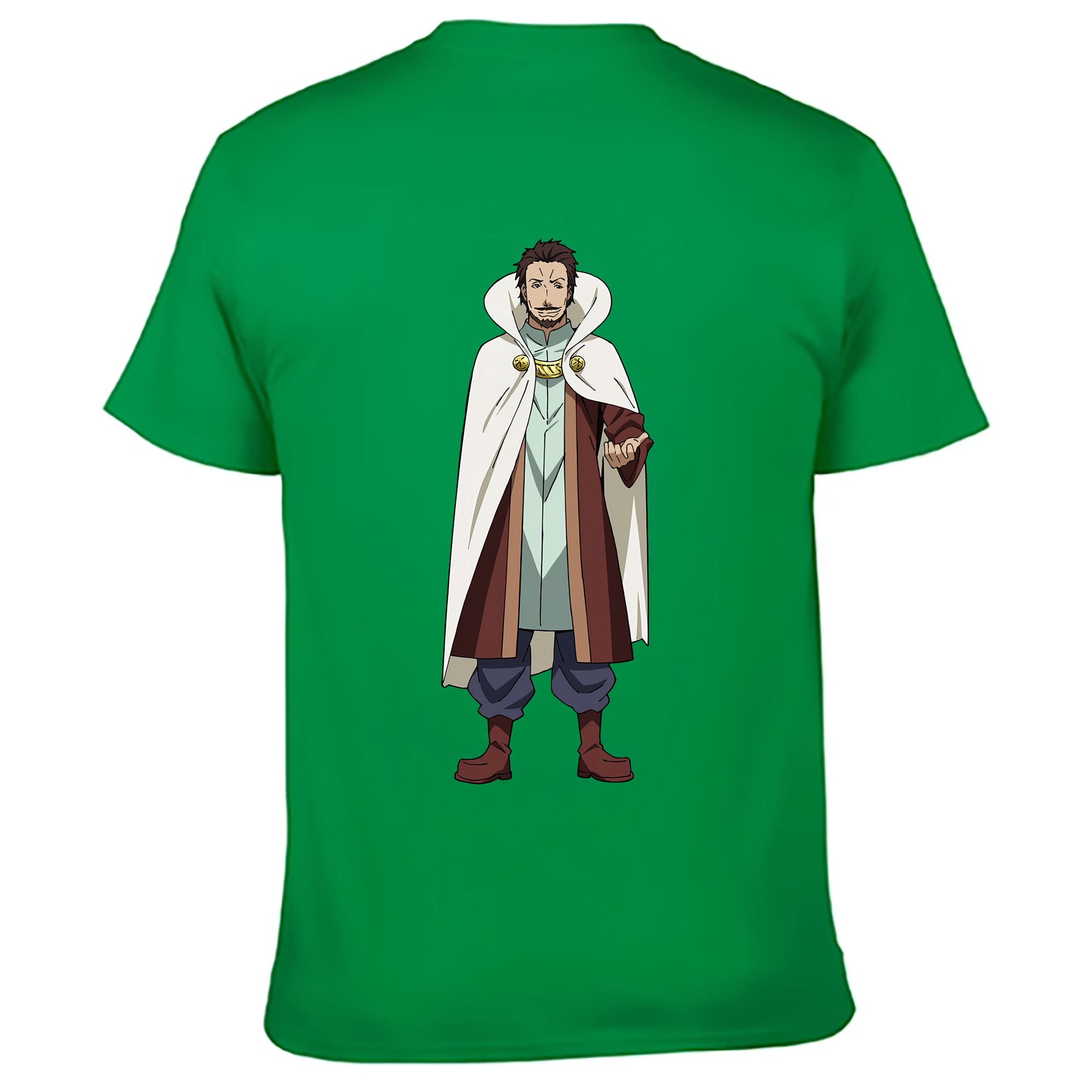 （画像用） 転スラ Regarding Reincarnated to Slime 綿100％ メンズ半袖Tシャツ（バックプリント） 通気性
