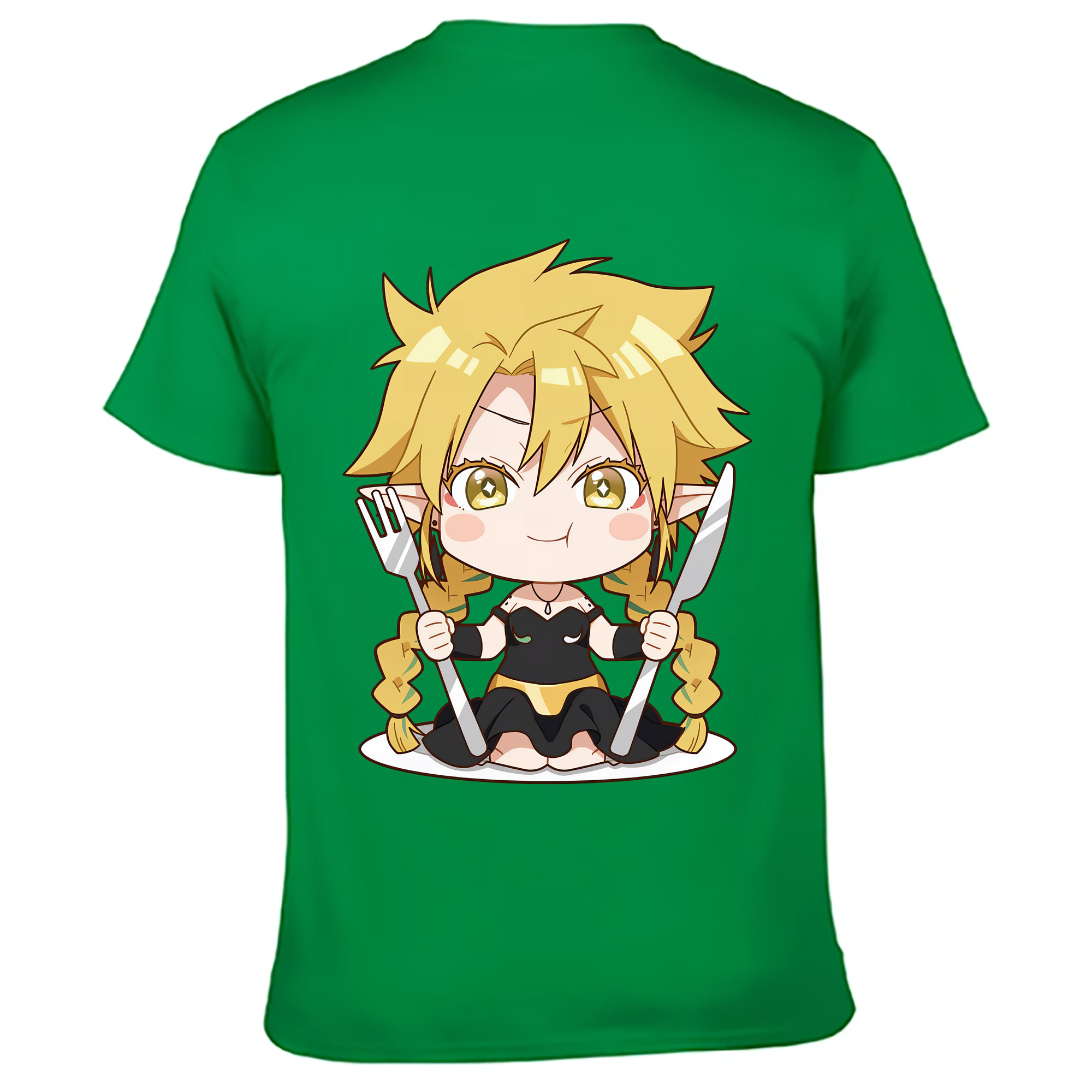 （画像用） 転スラ Regarding Reincarnated to Slime 綿100％ メンズ半袖Tシャツ（バックプリント） 通気性