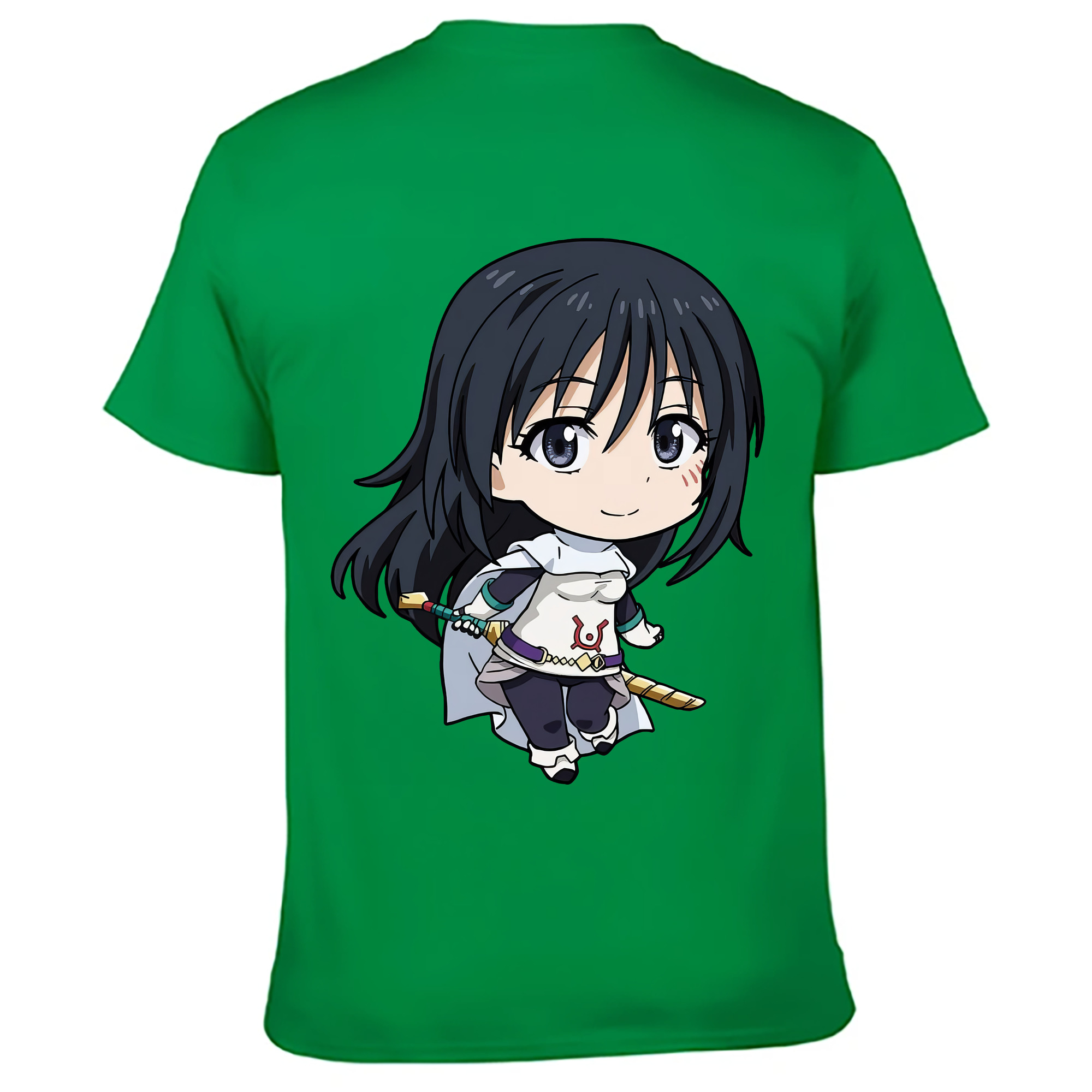 （画像用） 転スラ Regarding Reincarnated to Slime 綿100％ メンズ半袖Tシャツ（バックプリント） 通気性