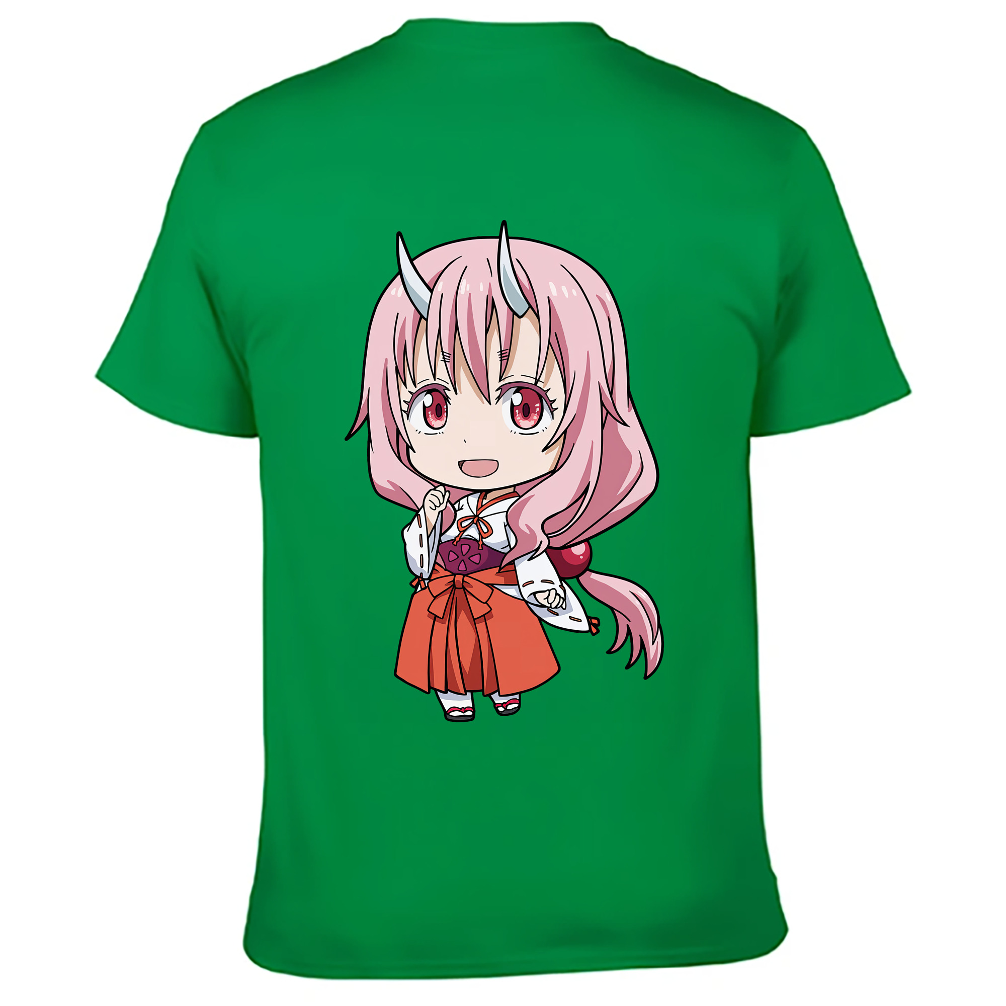 （画像用） 転スラ Regarding Reincarnated to Slime 綿100％ メンズ半袖Tシャツ（バックプリント） 通気性