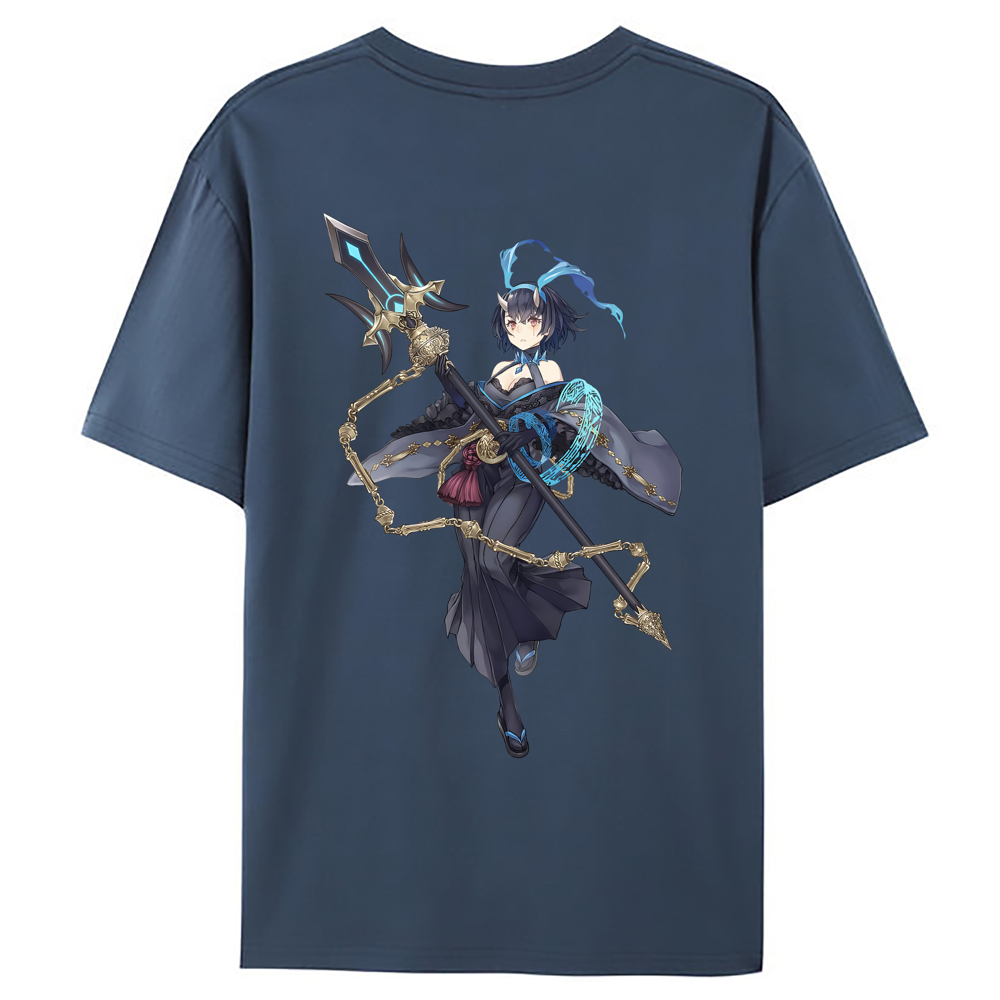 （画像用） 転スラ Regarding Reincarnated to Slime 綿100％ メンズ半袖Tシャツ（バックプリント） 通気性