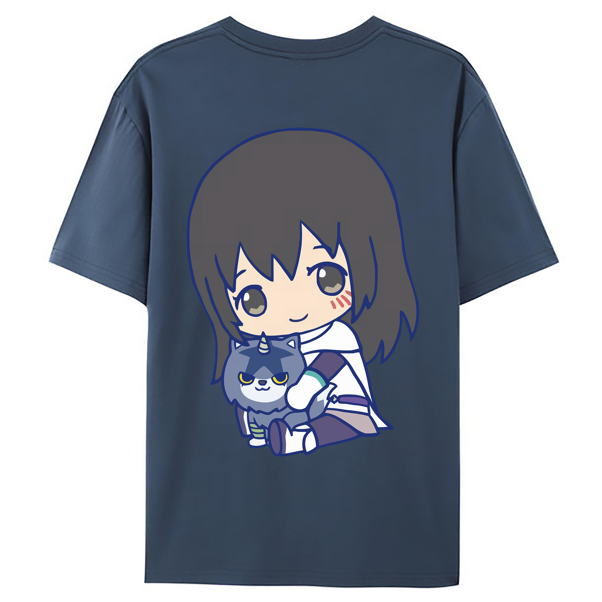 （画像用） 転スラ Regarding Reincarnated to Slime 綿100％ メンズ半袖Tシャツ（バックプリント） 通気性