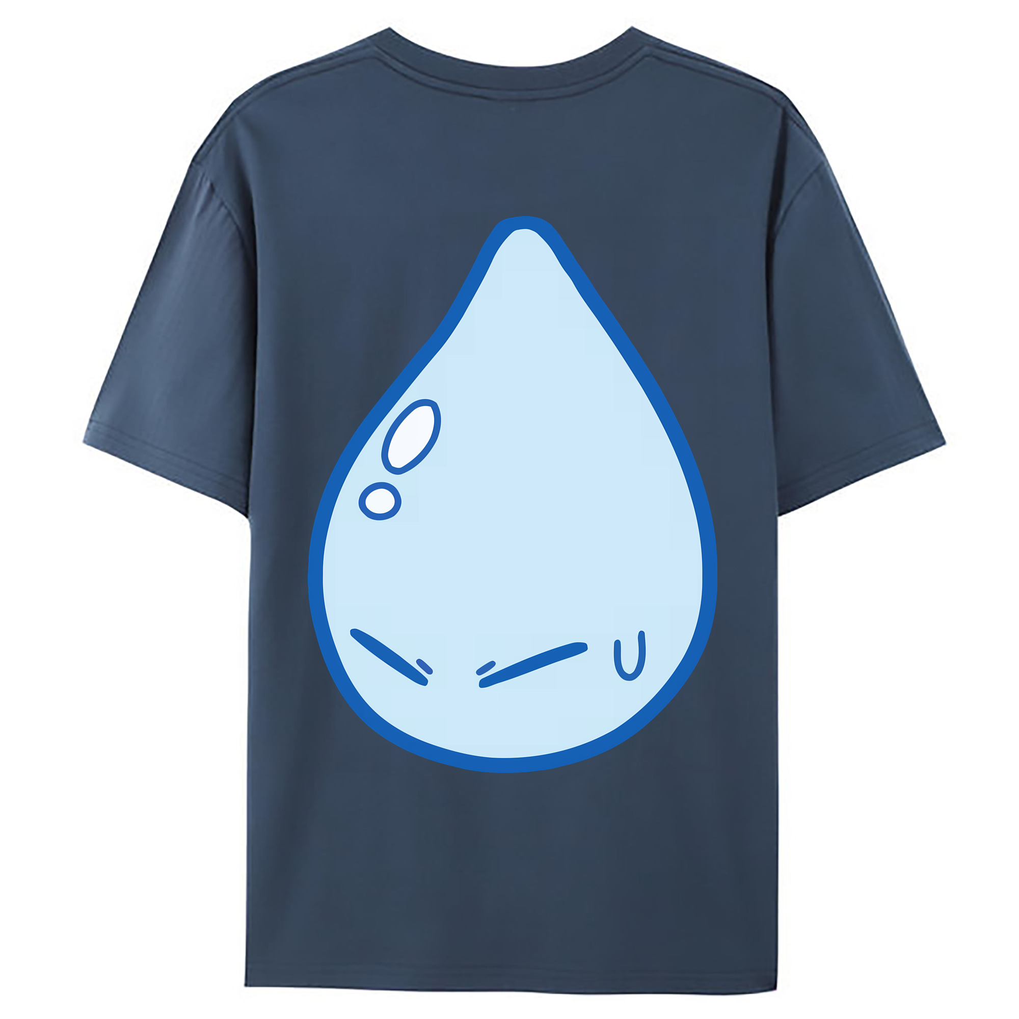 （画像用） 転スラ Regarding Reincarnated to Slime 綿100％ メンズ半袖Tシャツ（バックプリント） 通気性