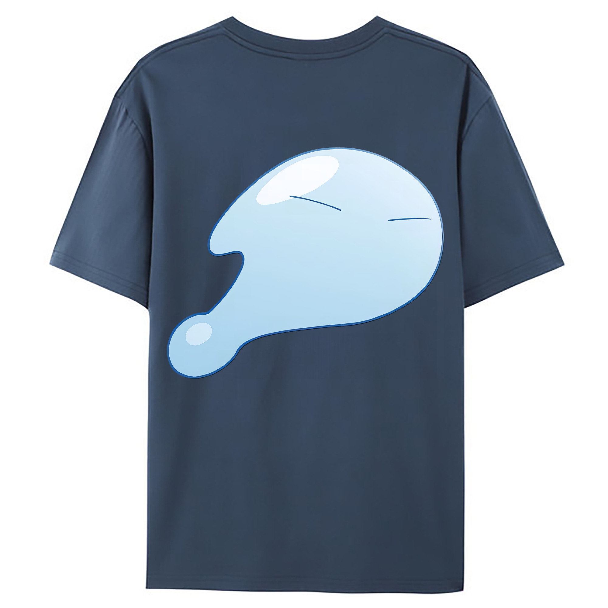 （画像用） 転スラ Regarding Reincarnated to Slime 綿100％ メンズ半袖Tシャツ（バックプリント） 通気性