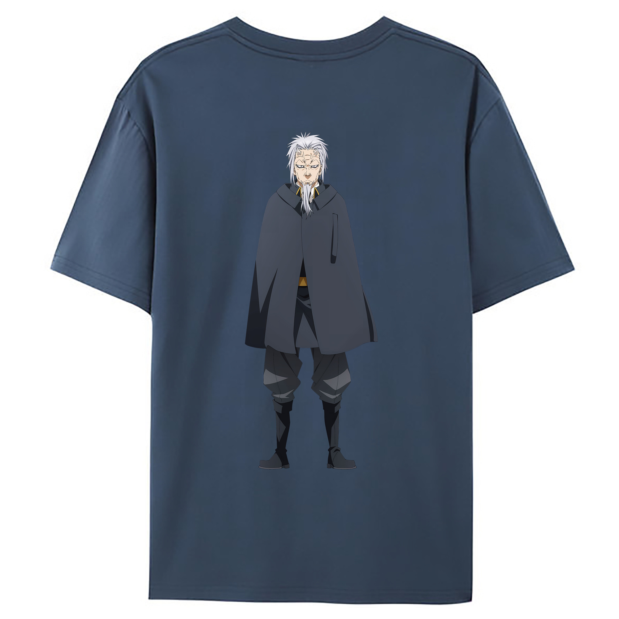 （画像用） 転スラ Regarding Reincarnated to Slime 綿100％ メンズ半袖Tシャツ（バックプリント） 通気性