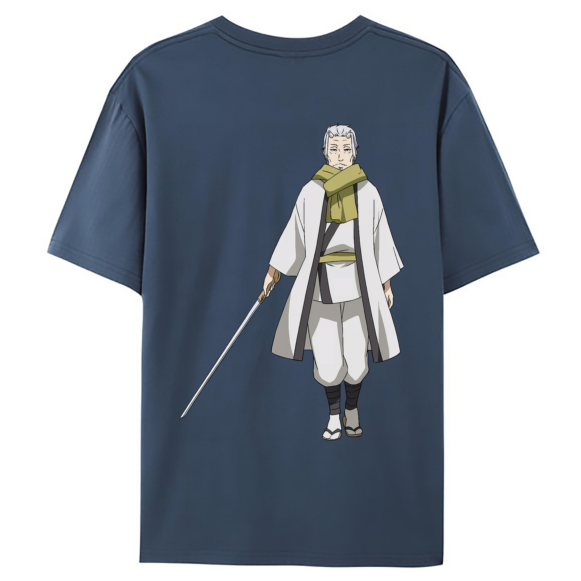 （画像用） 転スラ Regarding Reincarnated to Slime 綿100％ メンズ半袖Tシャツ（バックプリント） 通気性